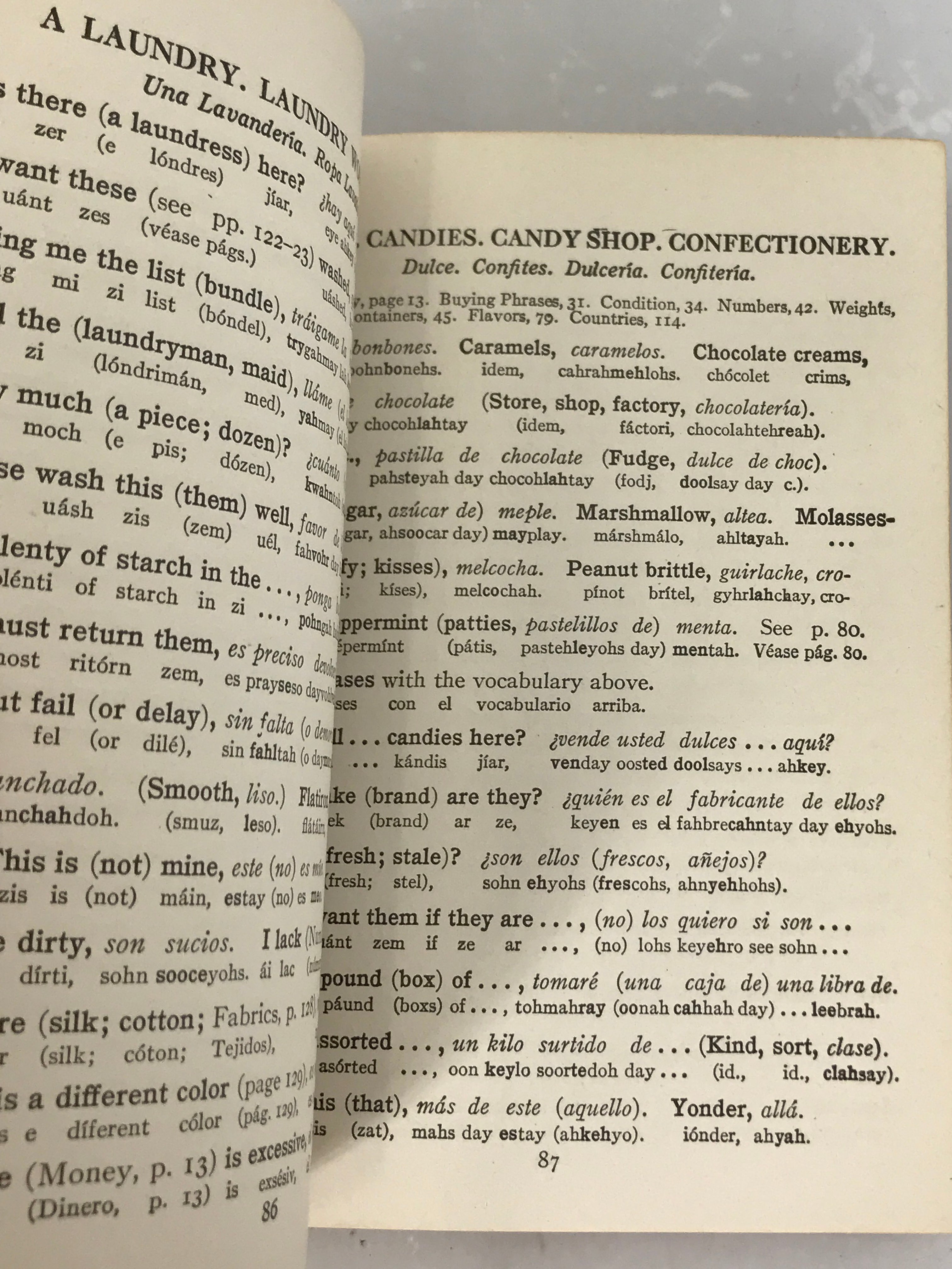 Speak Spanish at Once Terry's Pocket Interpreter T. Philip Terry 1951 Vintage SC