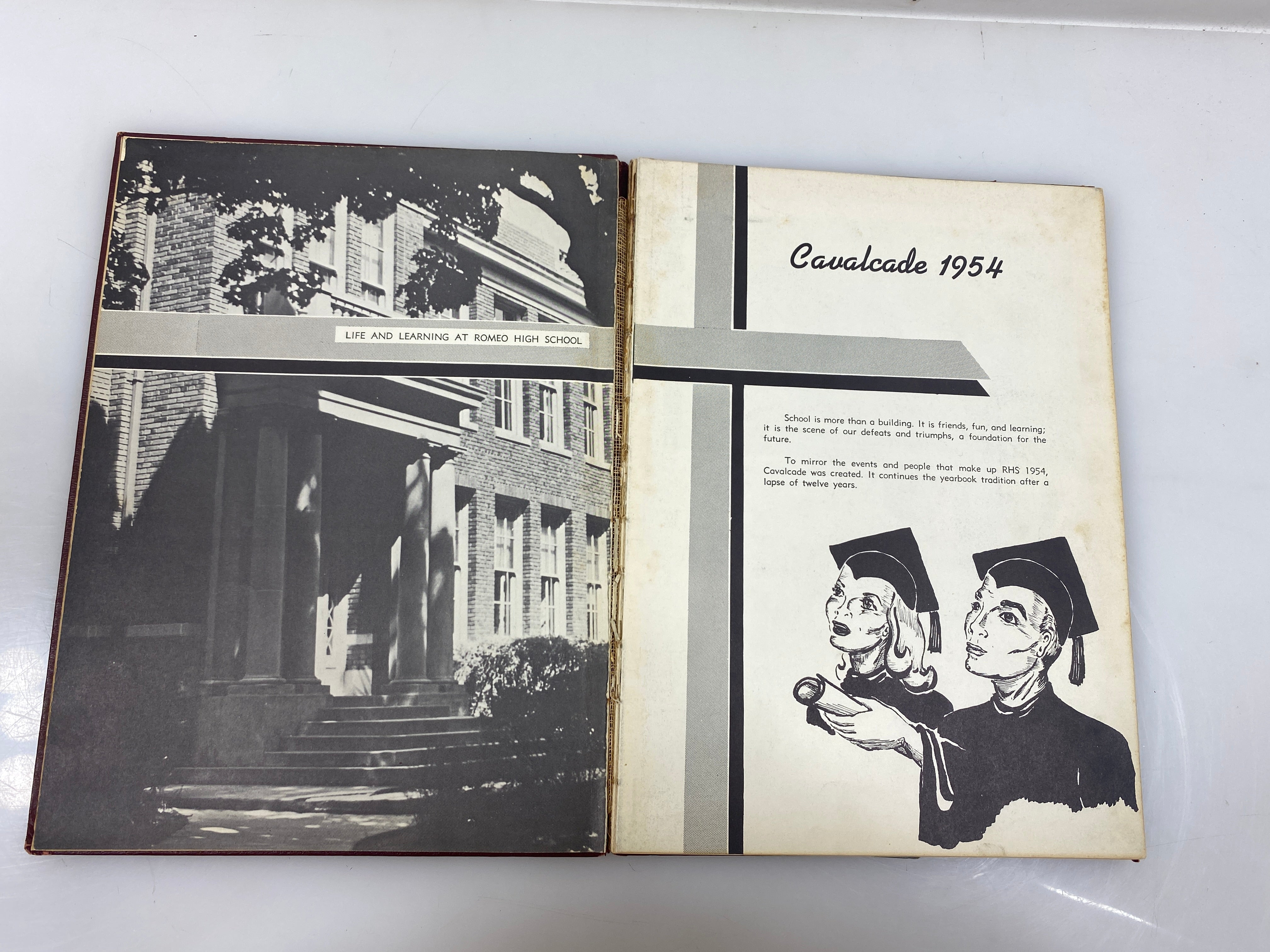 1954 "Cavalcade" Romeo High School Yearbook Romeo MI HC