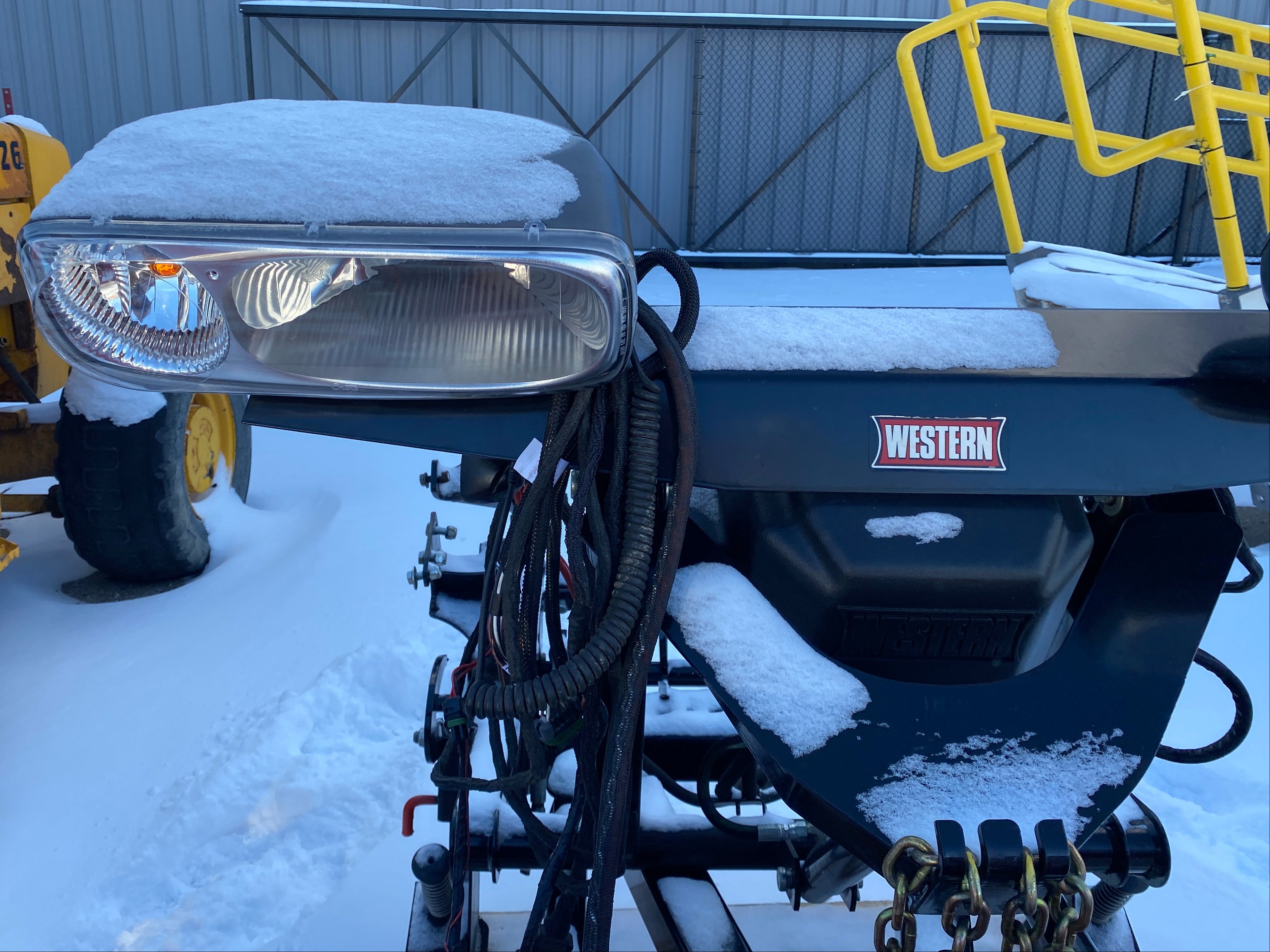 Western Pro Plus Red Snow Plow w/ Light Fixture