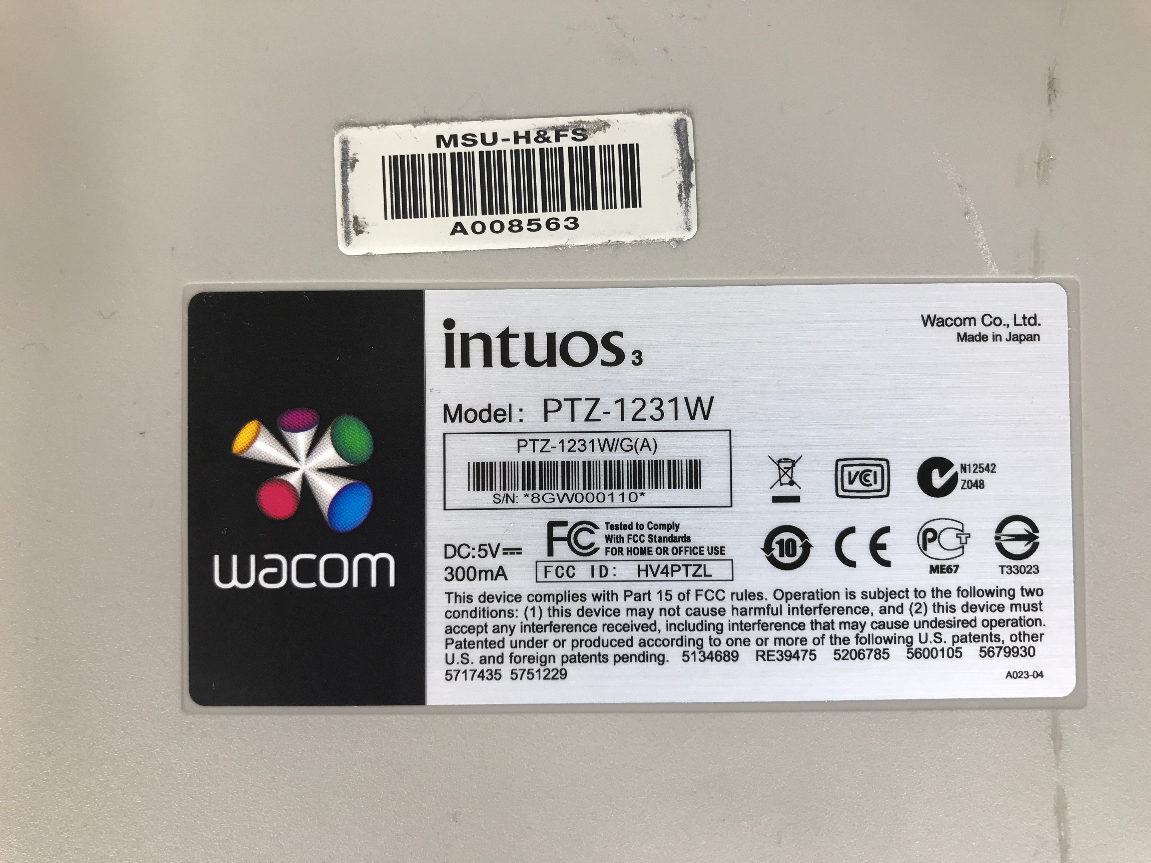 Wacom Intuos 3 PTZ-1231W Drawing Tablet