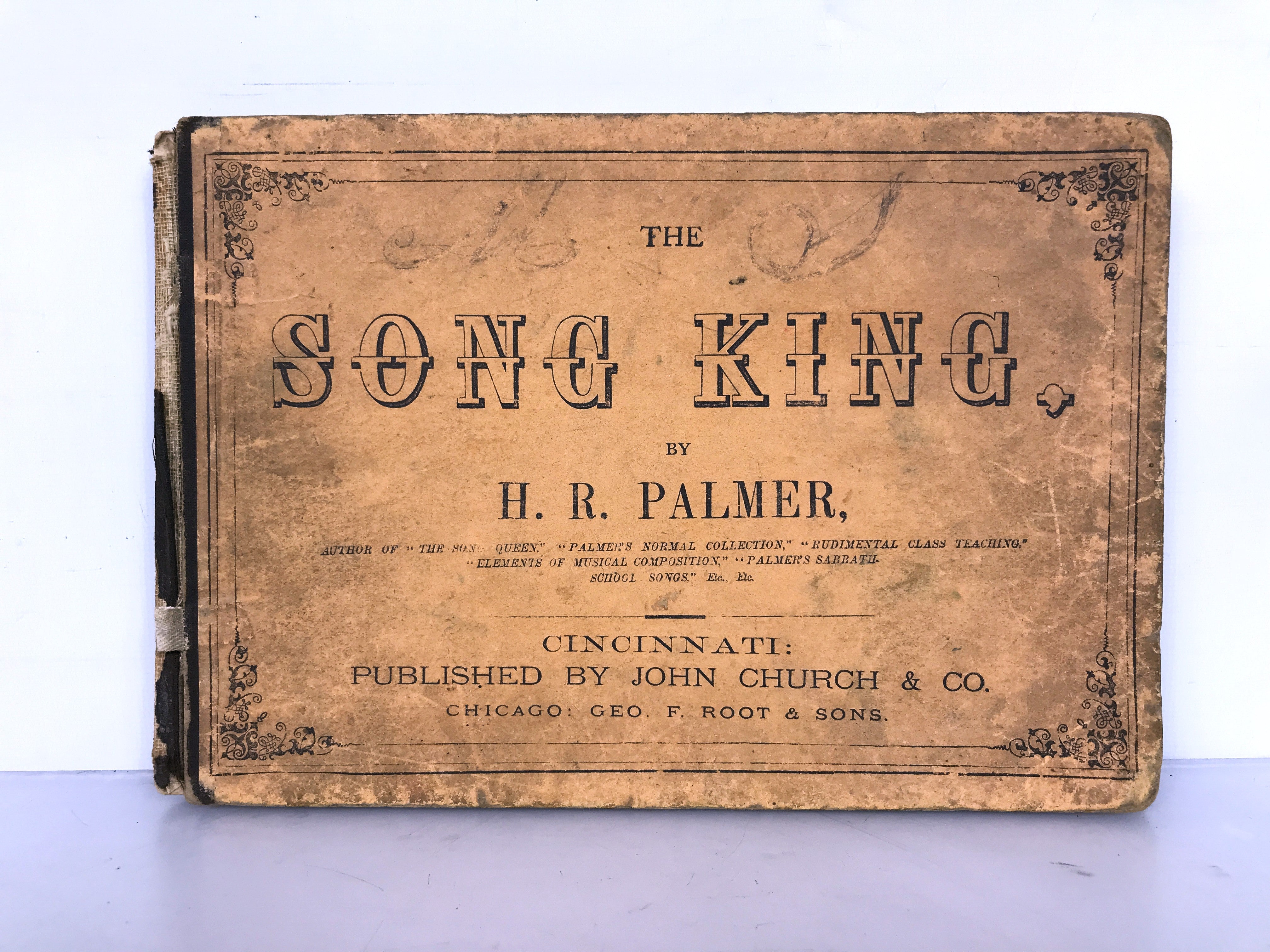 Lot of 2 Antique Song Books by H.R. Palmer 1872 HC, 1874 SC