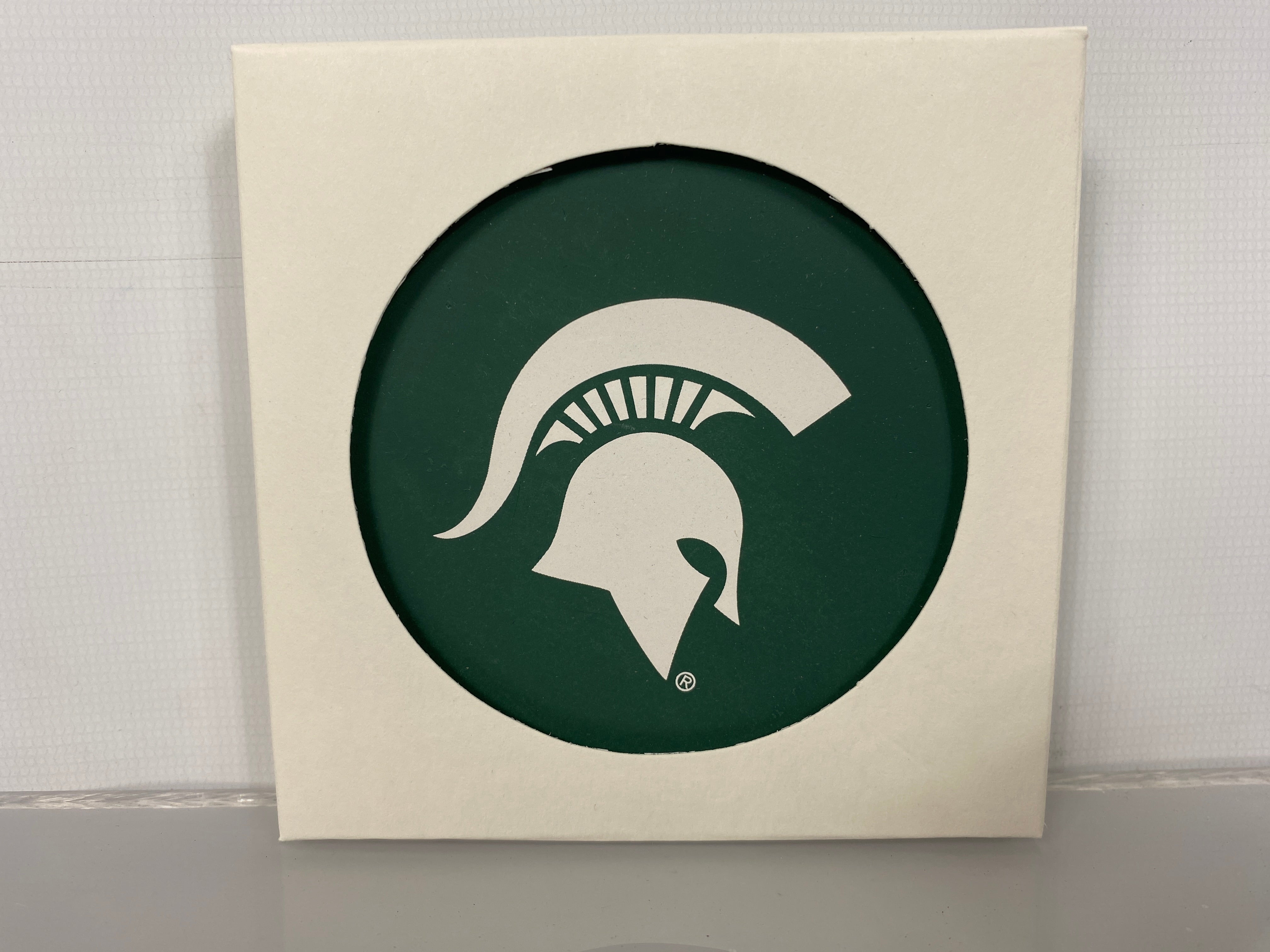 MSU Spartan Head Stone Coaster