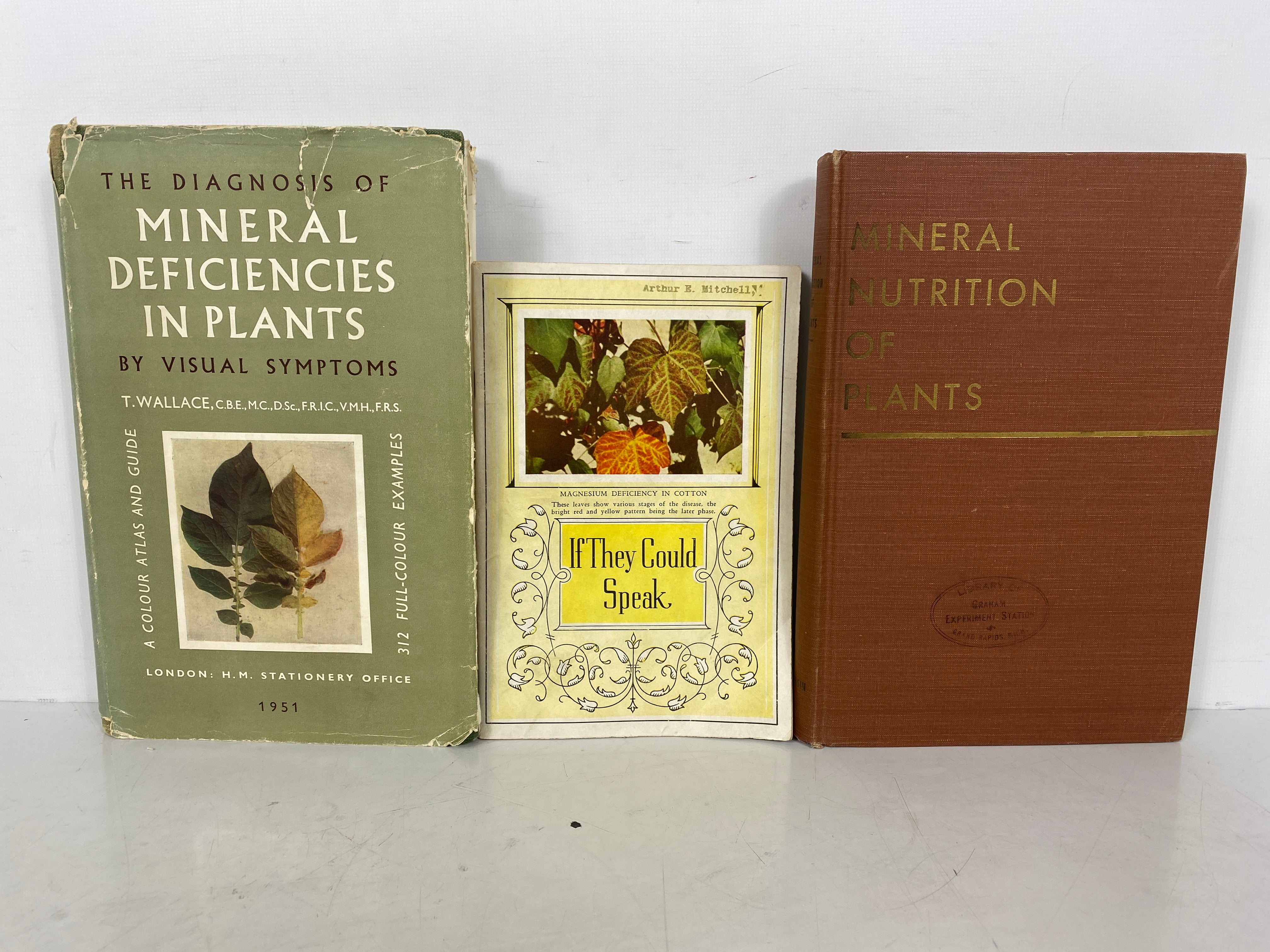 Lot of 3 Mineral Nutrition & Deficiencies in Plants 1941-51 w Color Plates