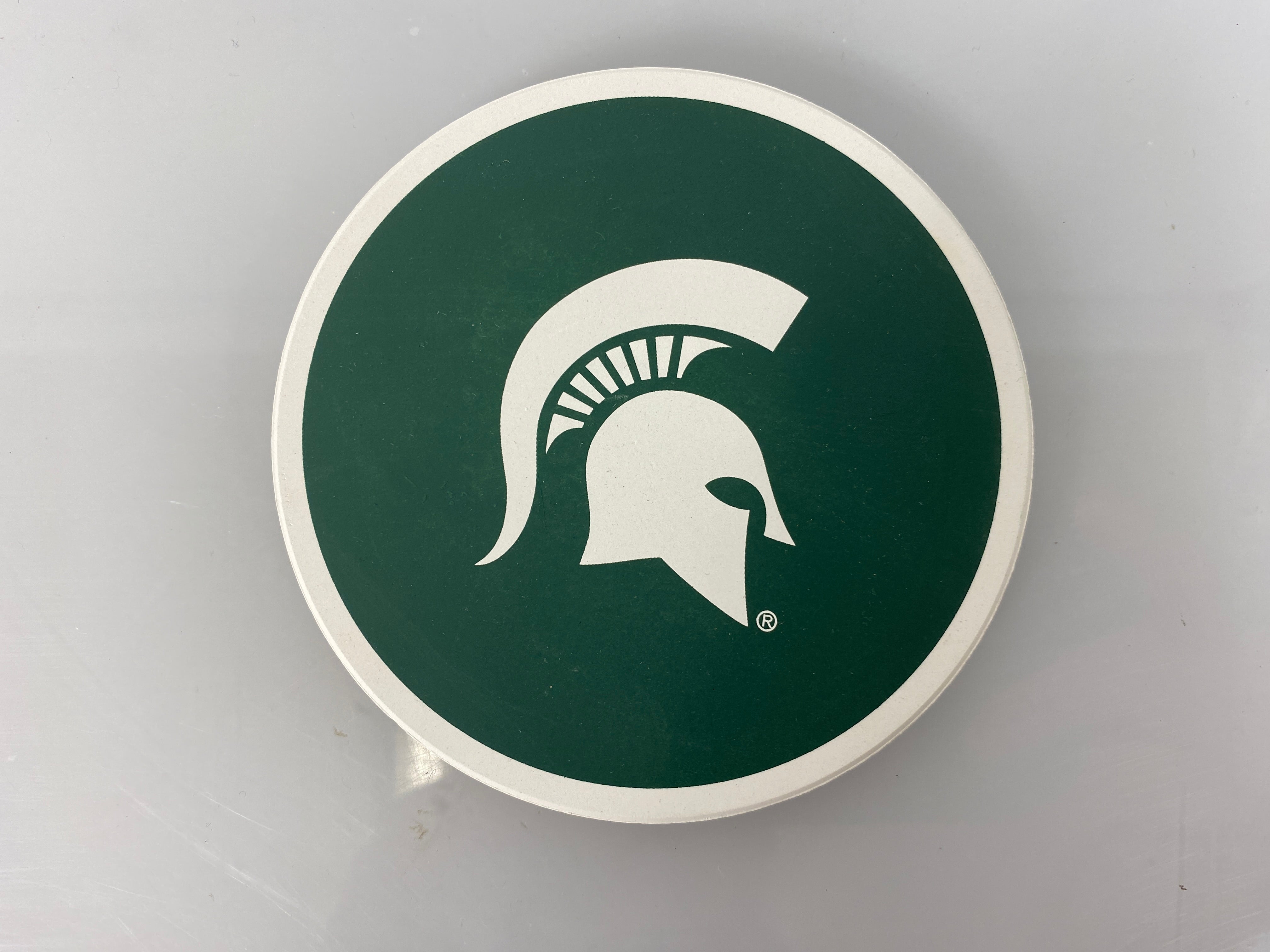 MSU Spartan Head Stone Coaster