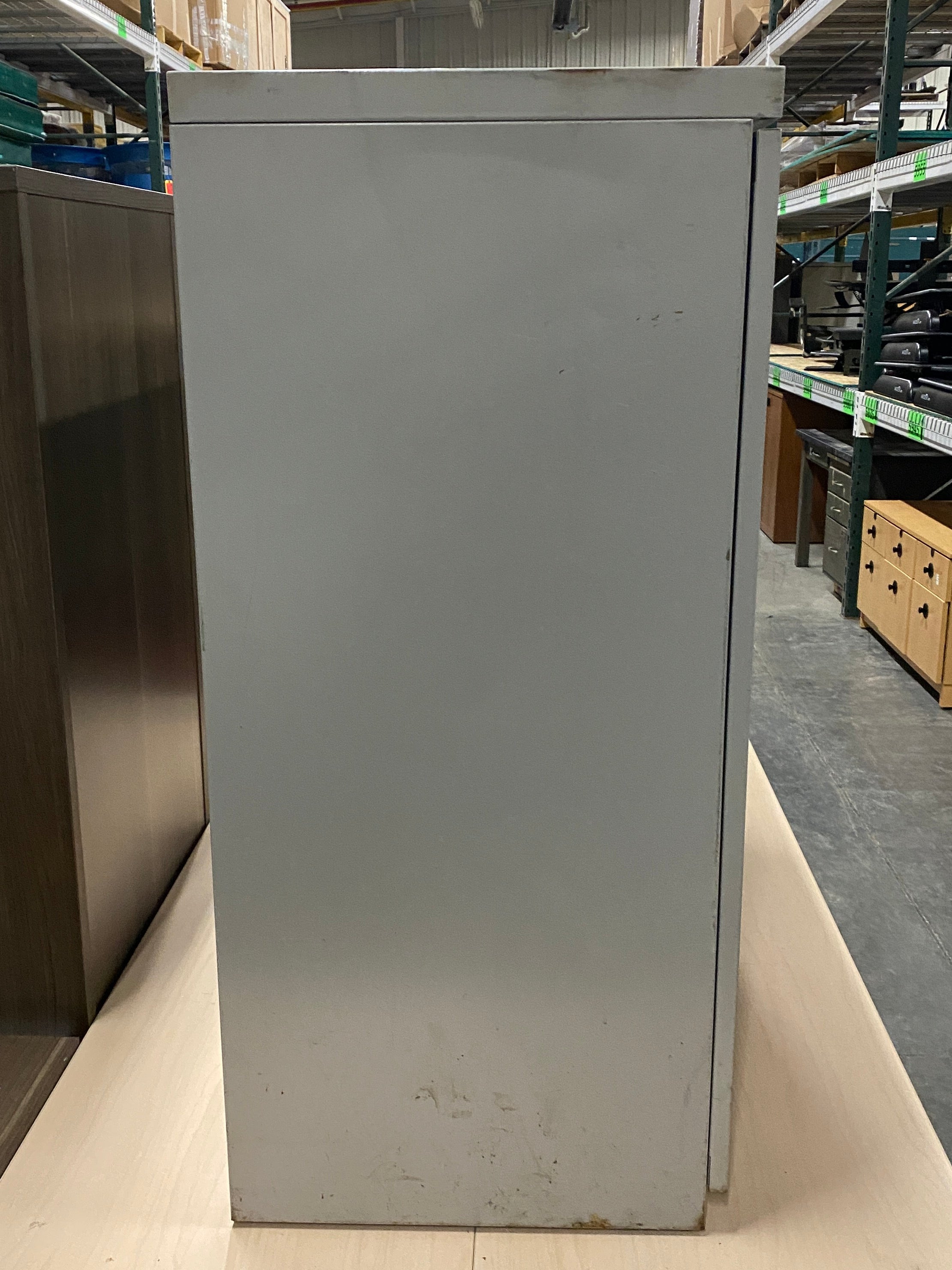 Grey 2 Door 2 Shelf Metal Cabinet
