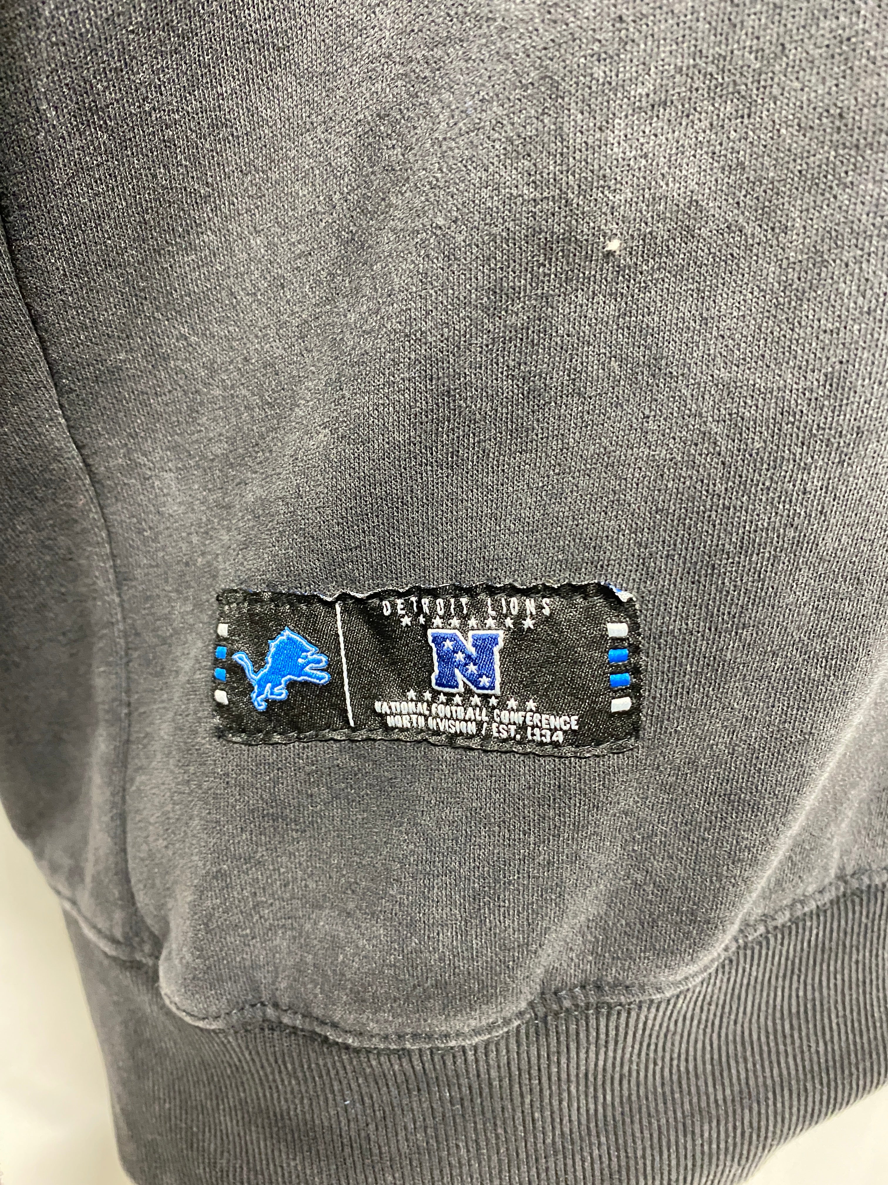 Ultra Game Detroit Lions Modern Retro Faded Wash Crewneck Sweatshirts