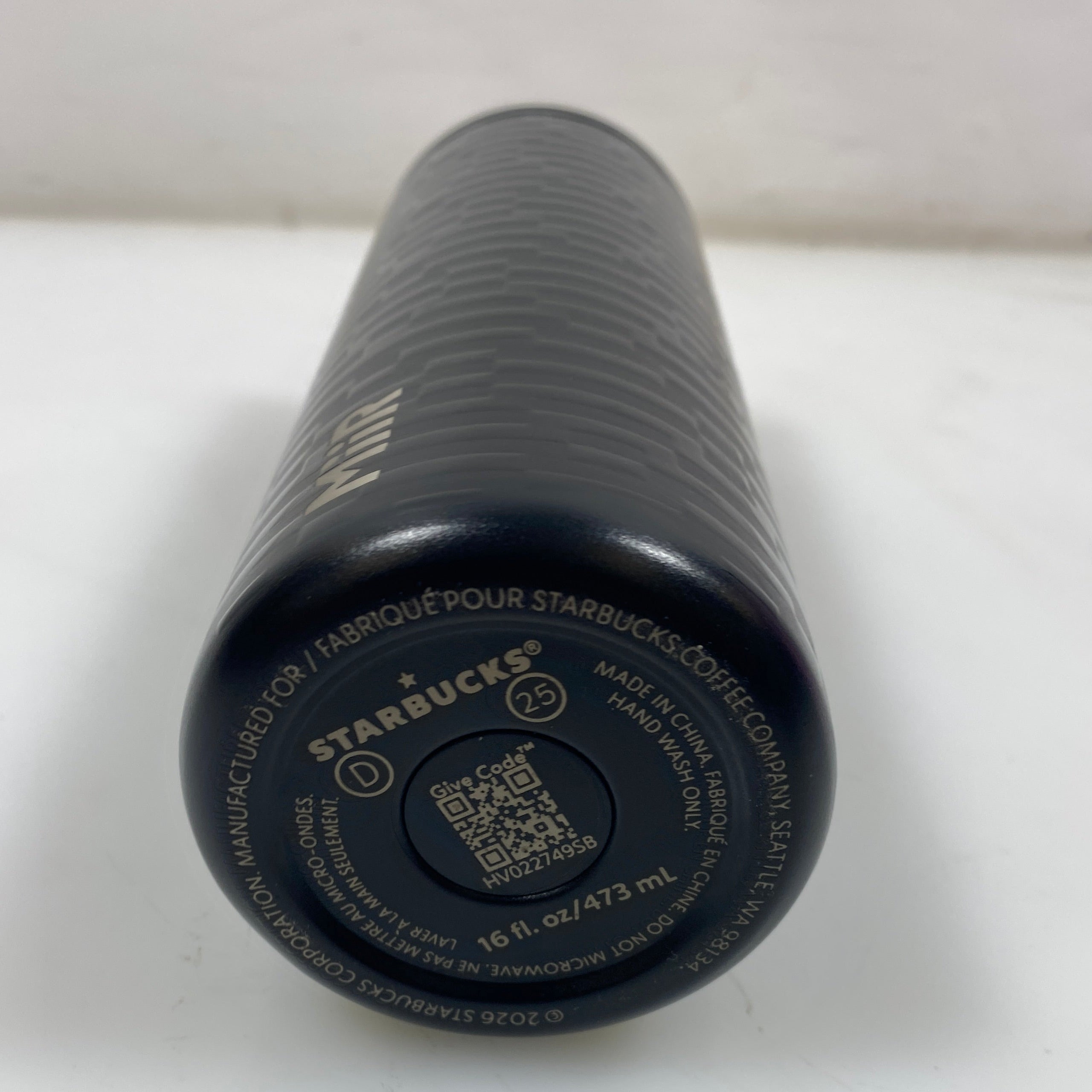 Starbucks 16 oz Black Coffee Tumbler