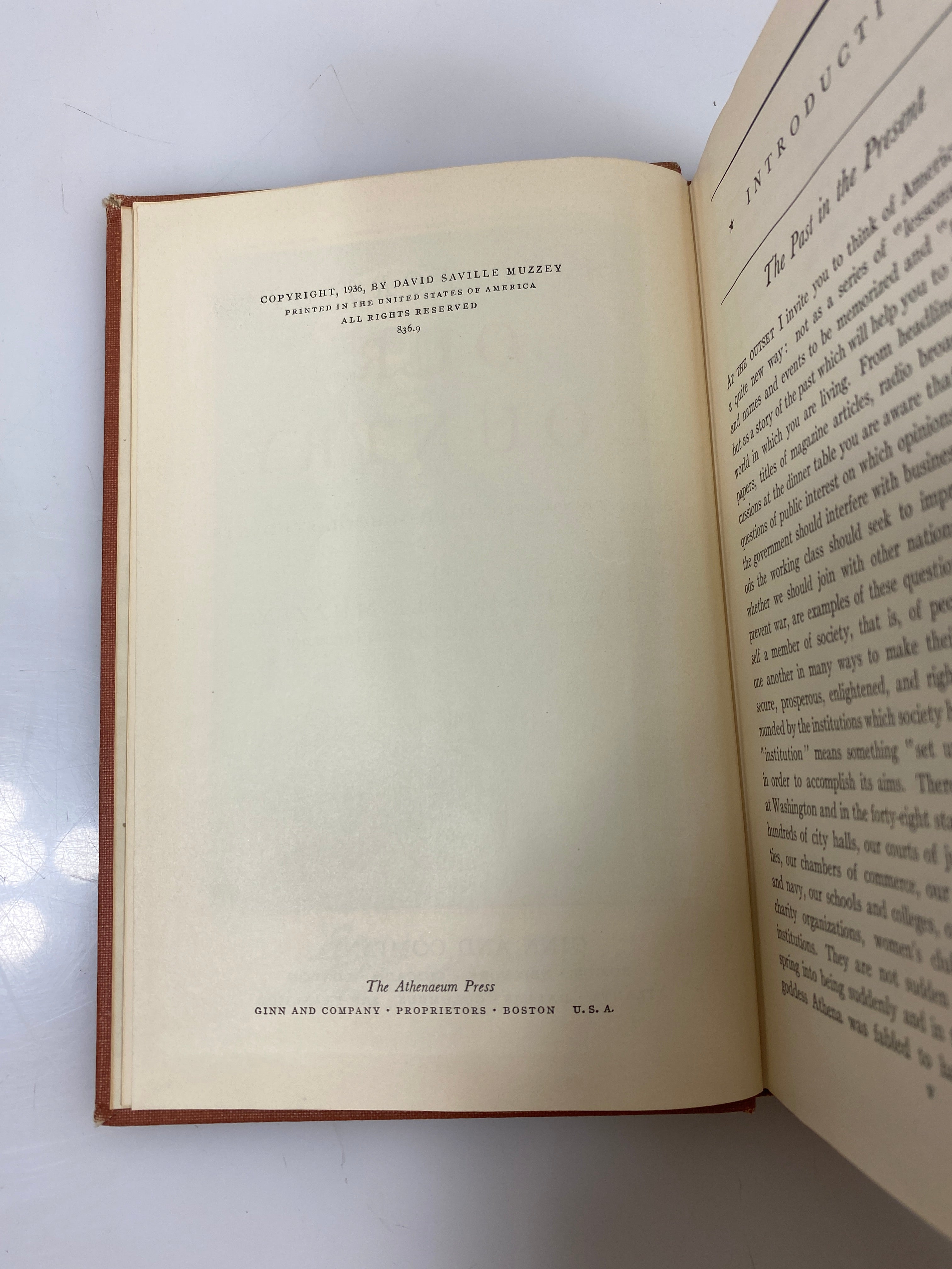 A History of Our Country by Muzzey Ginn & Company 1936 HC
