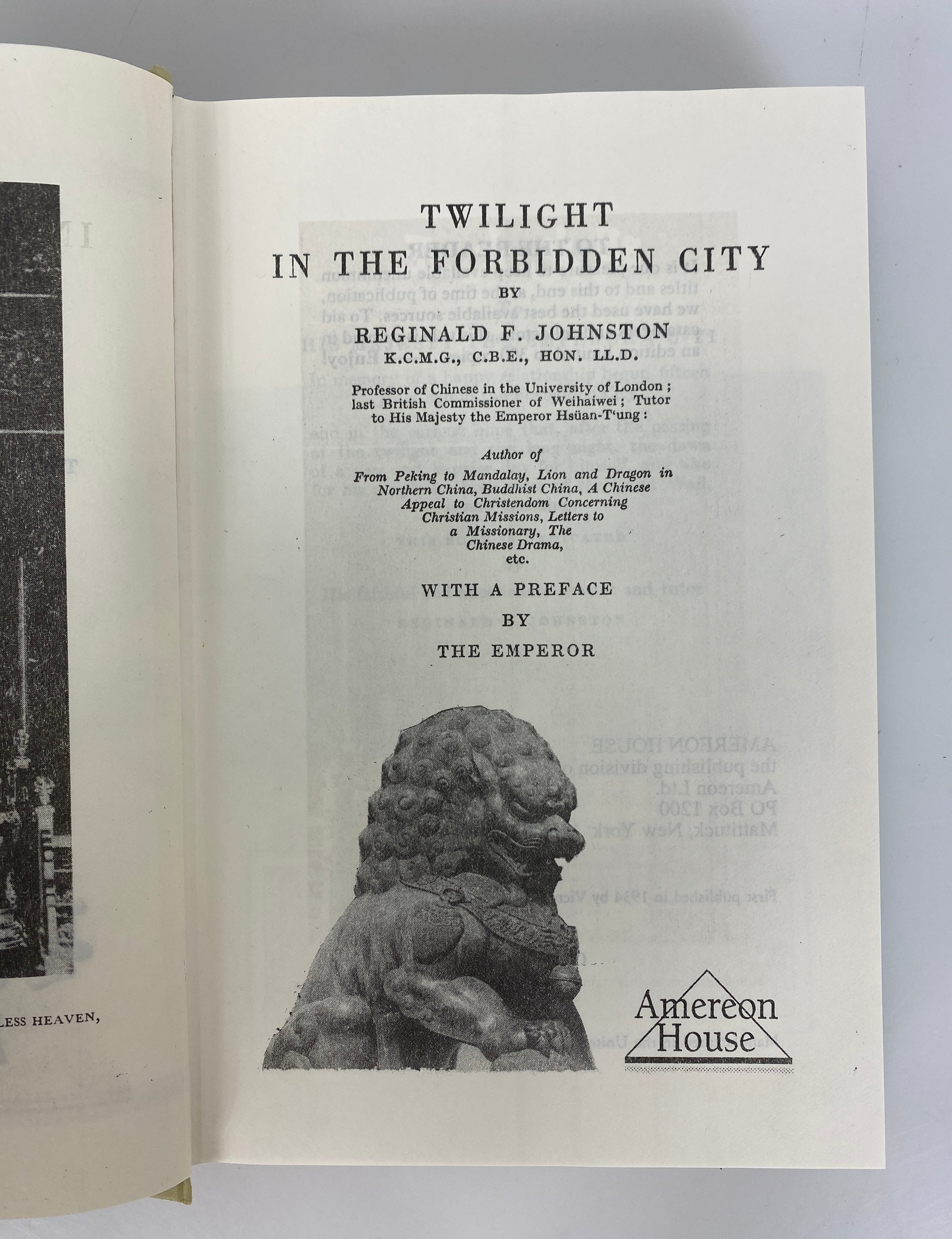 Twilight in the Forbidden City by Johnston 1995 Amereon House 1 of 300 Prints HC