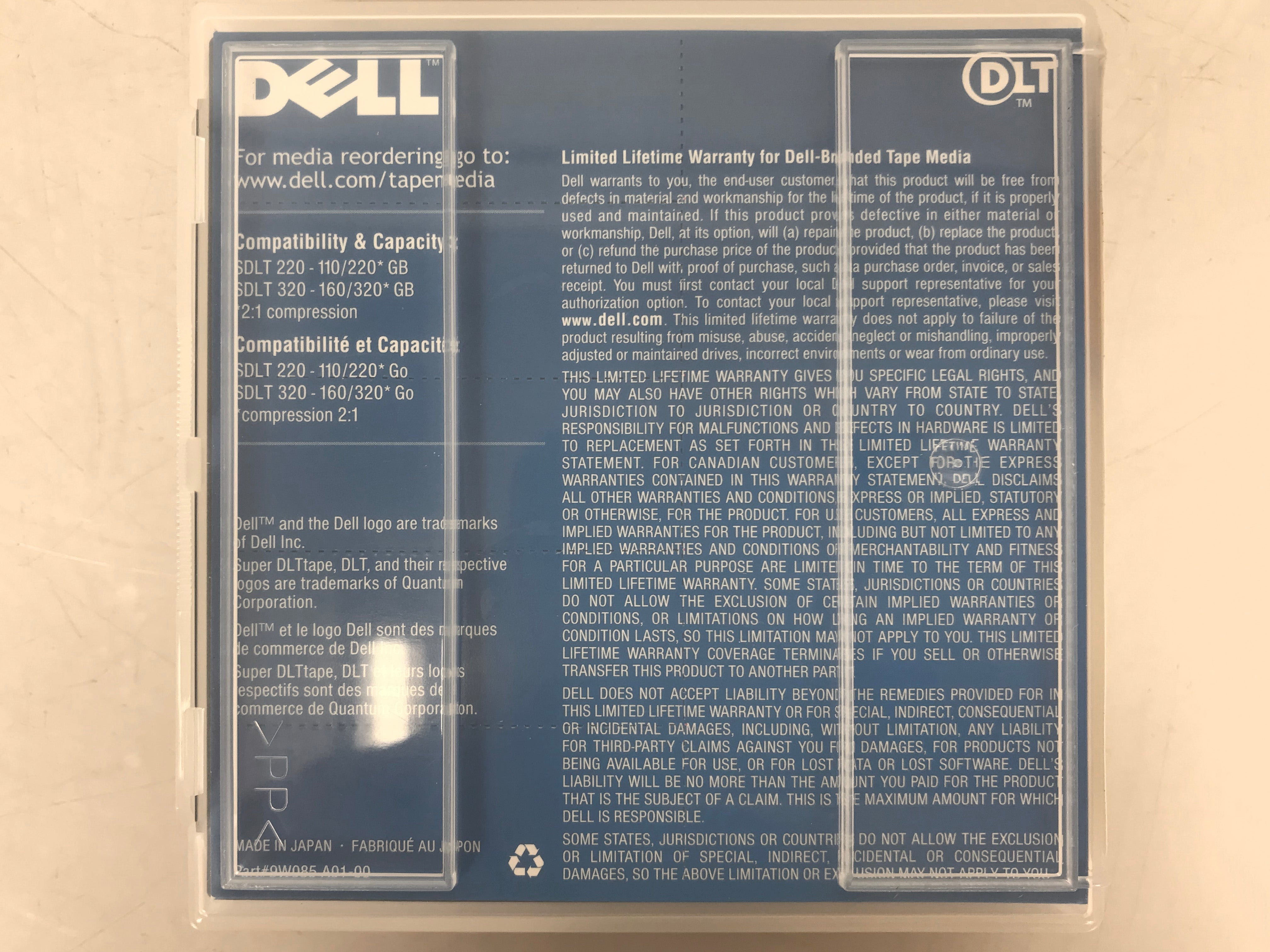 Dell Super DLTtape I 160GB/320GB 9W085 Tape Cartridge