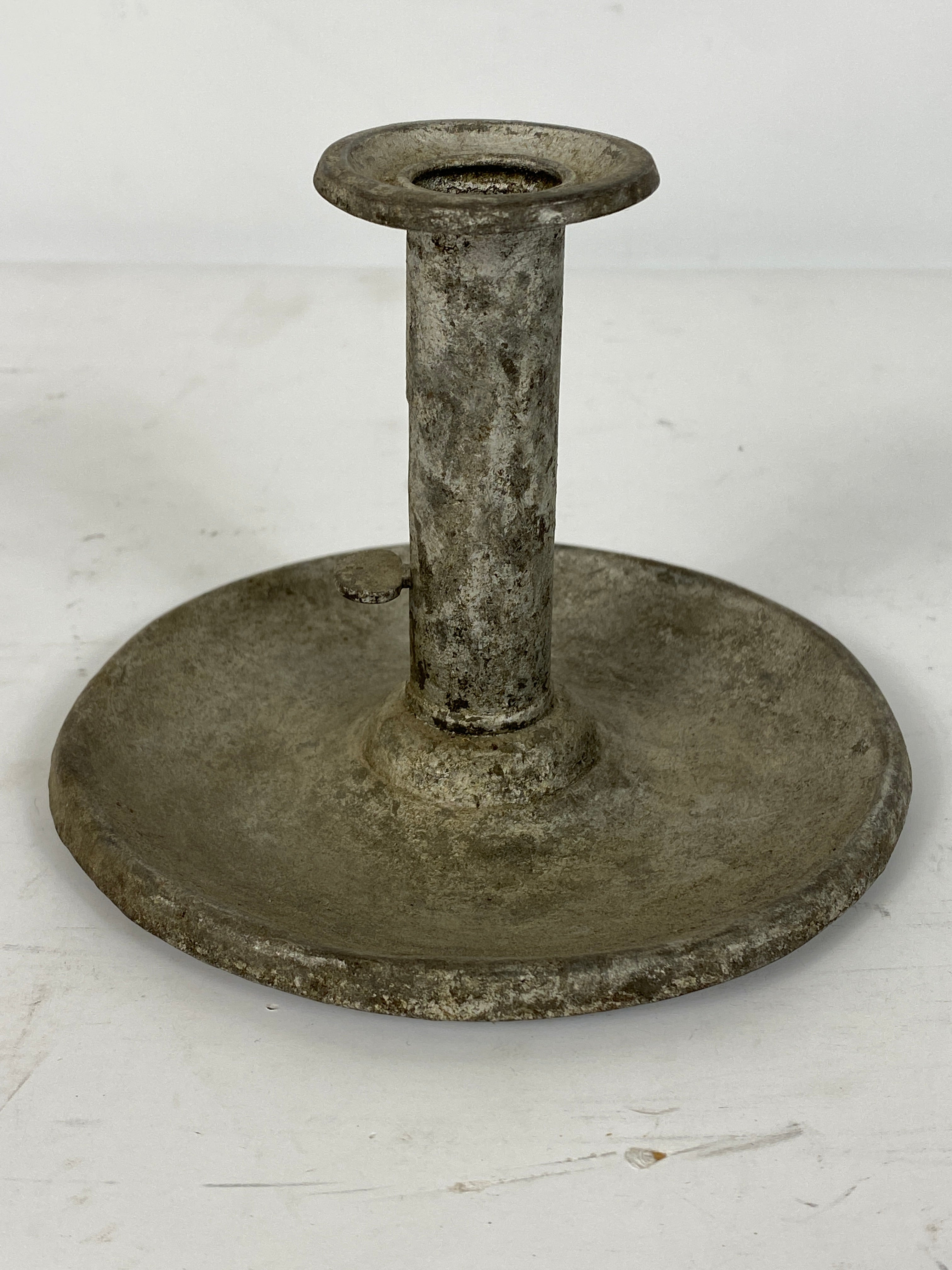 Antique Adjustable Tin Candlestick