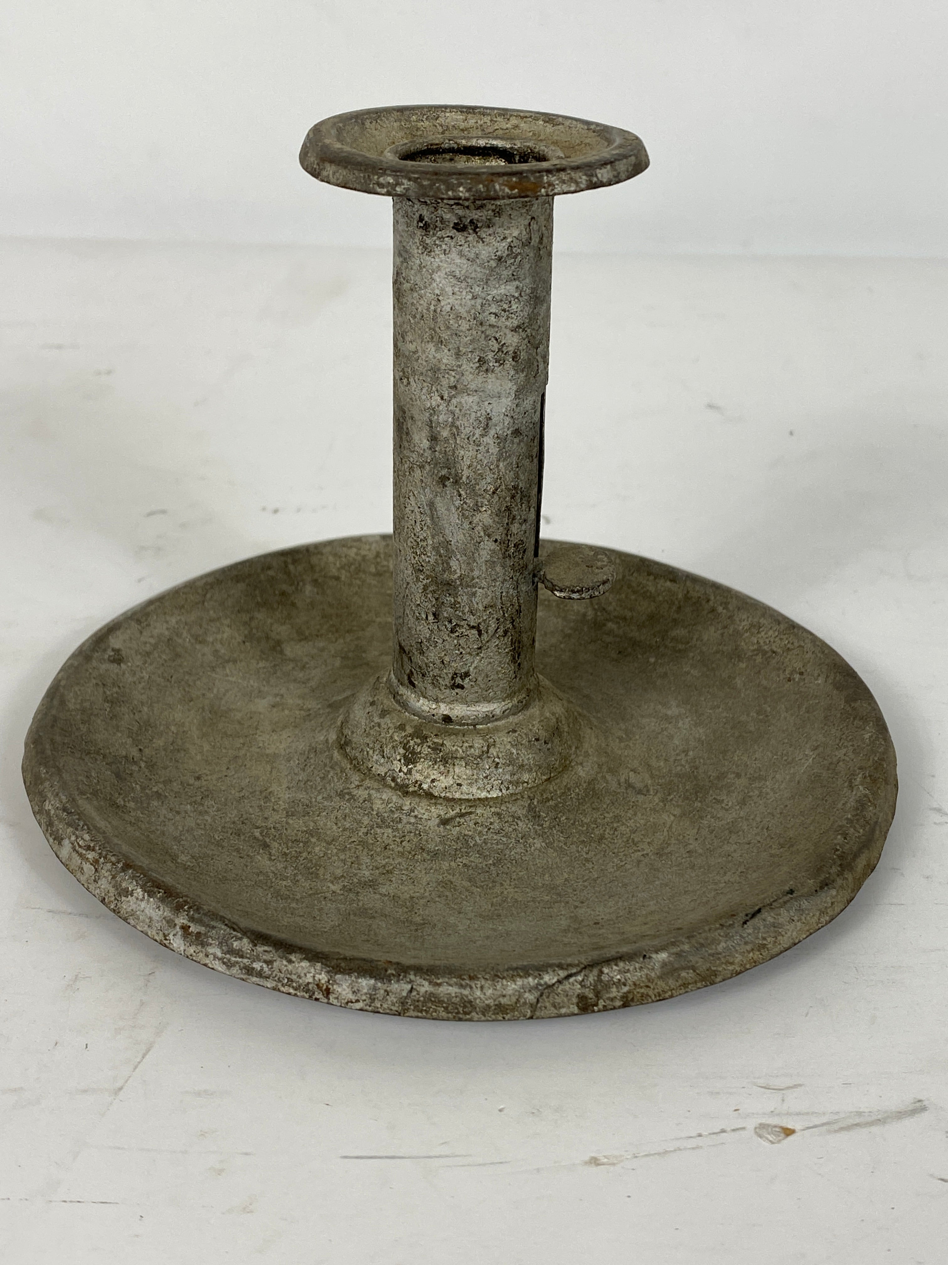 Antique Adjustable Tin Candlestick