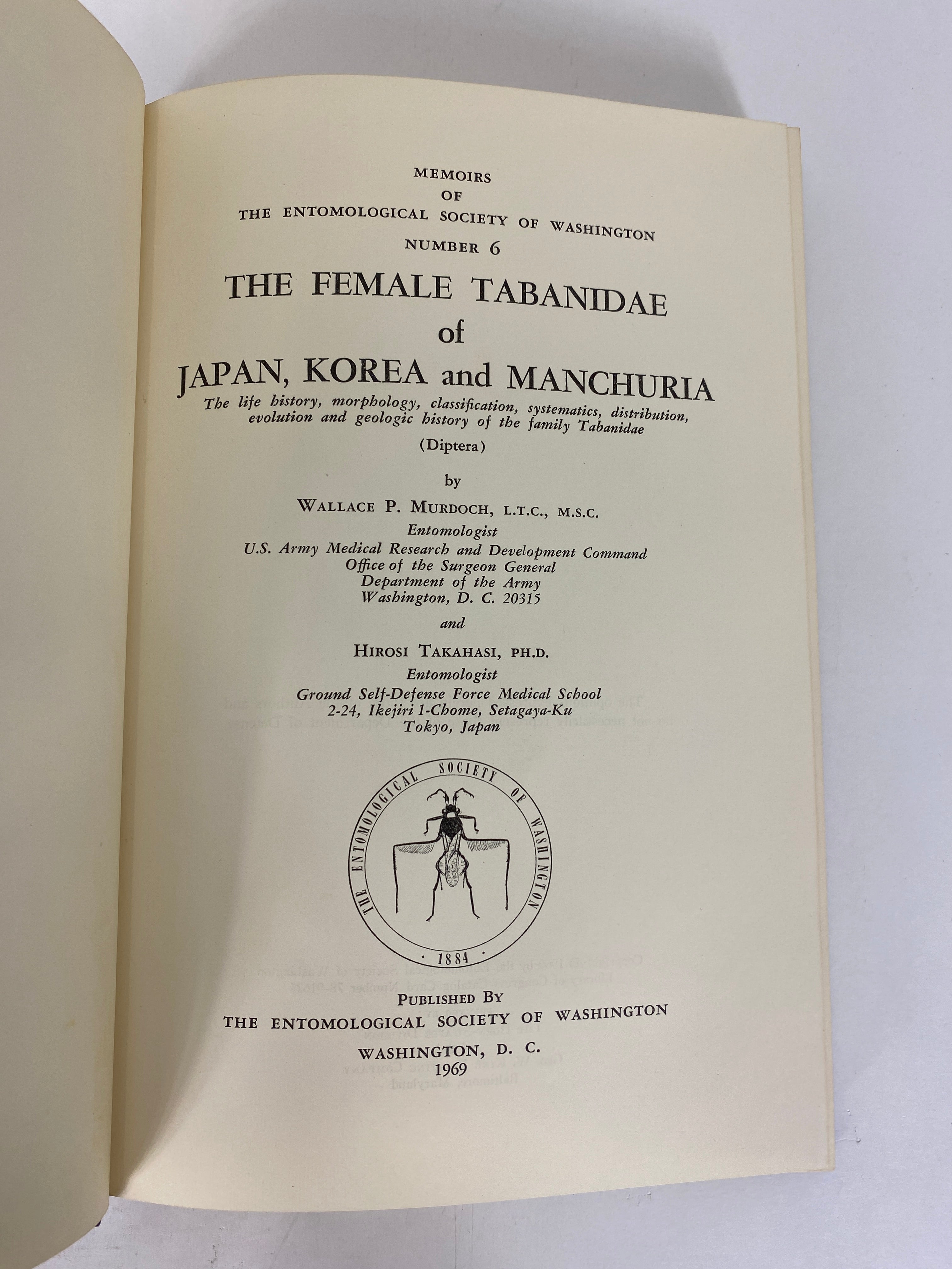 The Female Tabanidae of Japan, Korea and Manchuria 1969 HC