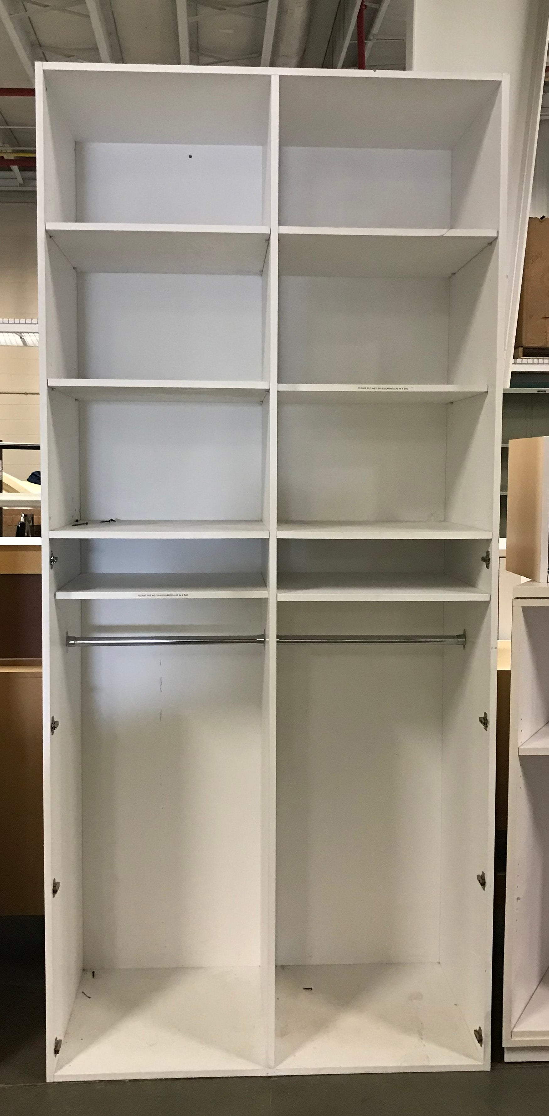 Large White Double Sided Cabinet