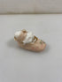 Vintage 1924 White Leather Mary Janes with Pink Button Detail