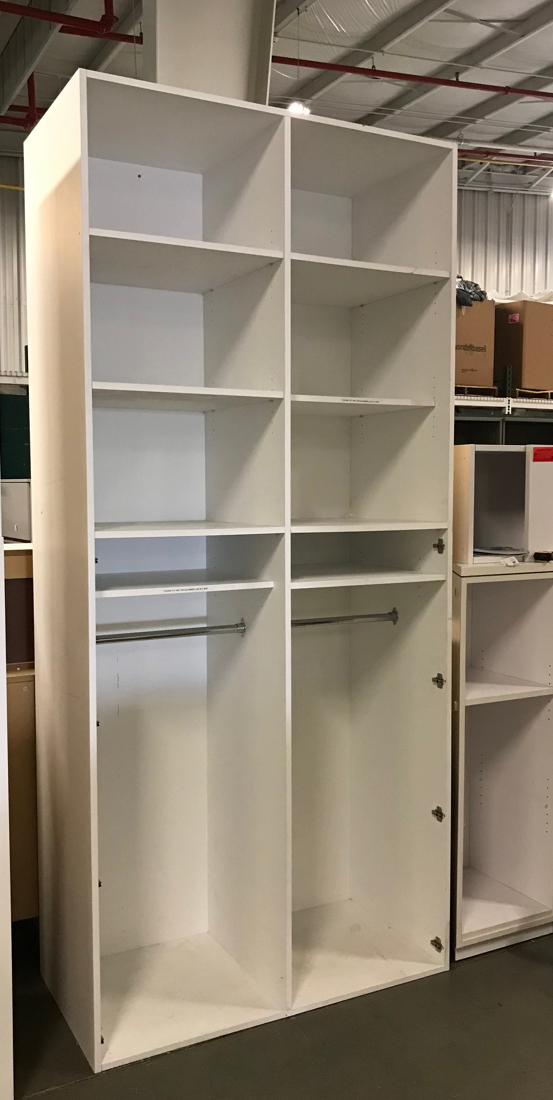 Large White Double Sided Cabinet