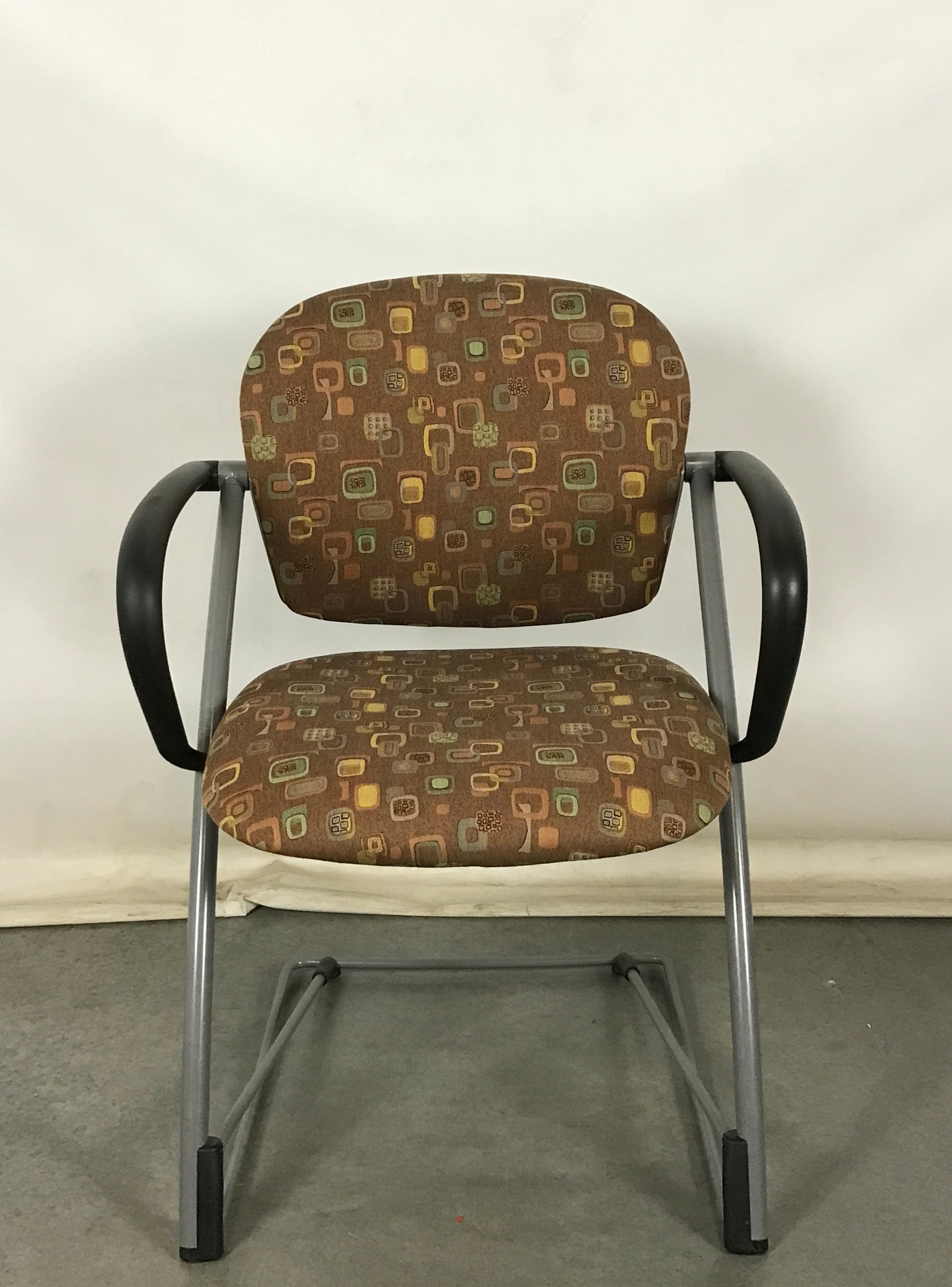 Steelcase Upholstered Brown/Multi Pattern Armchair