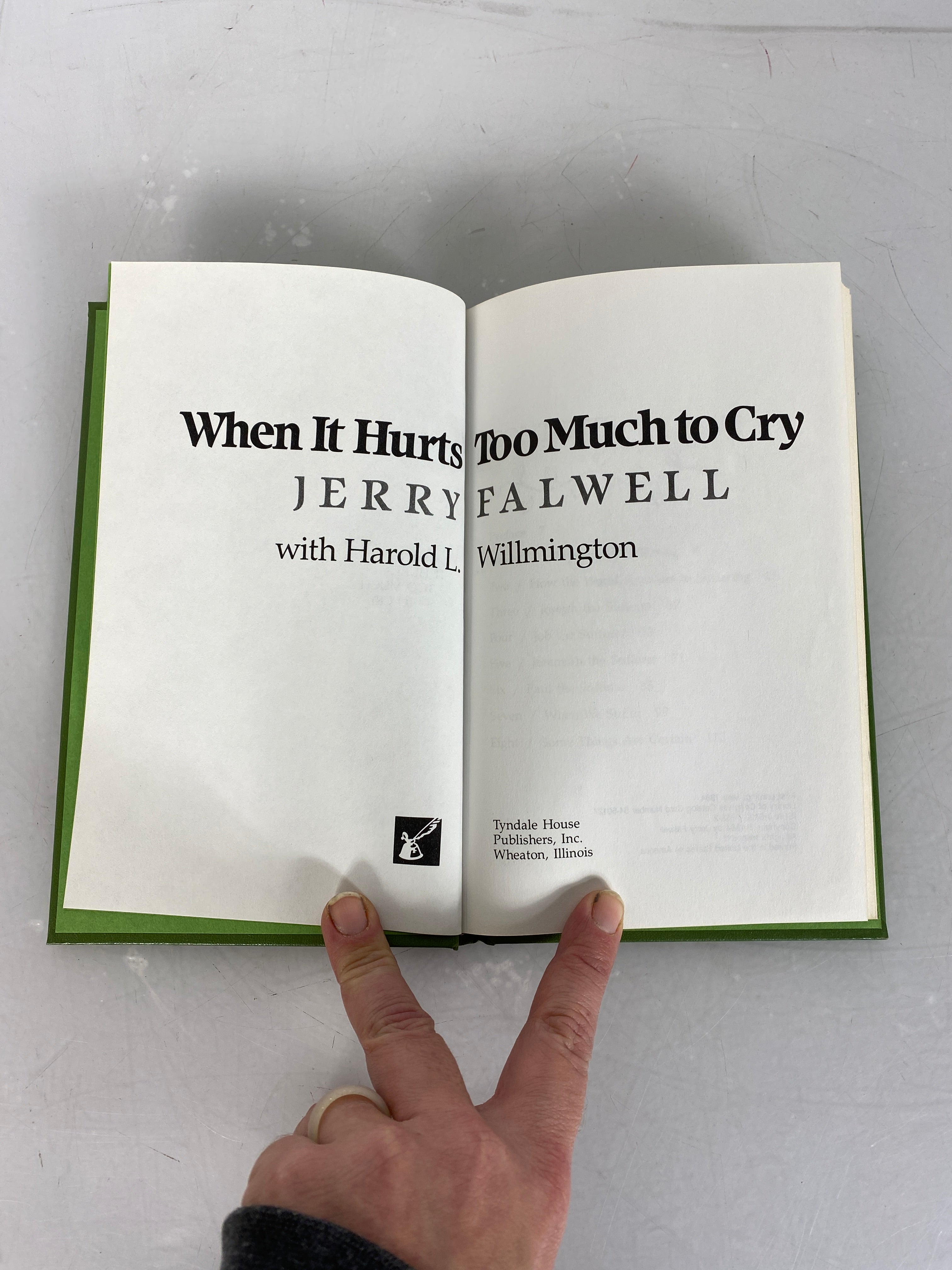 When it Hurts Too Much to Cry Jerry Falwell First Edition First Printing 1984 HC DJ