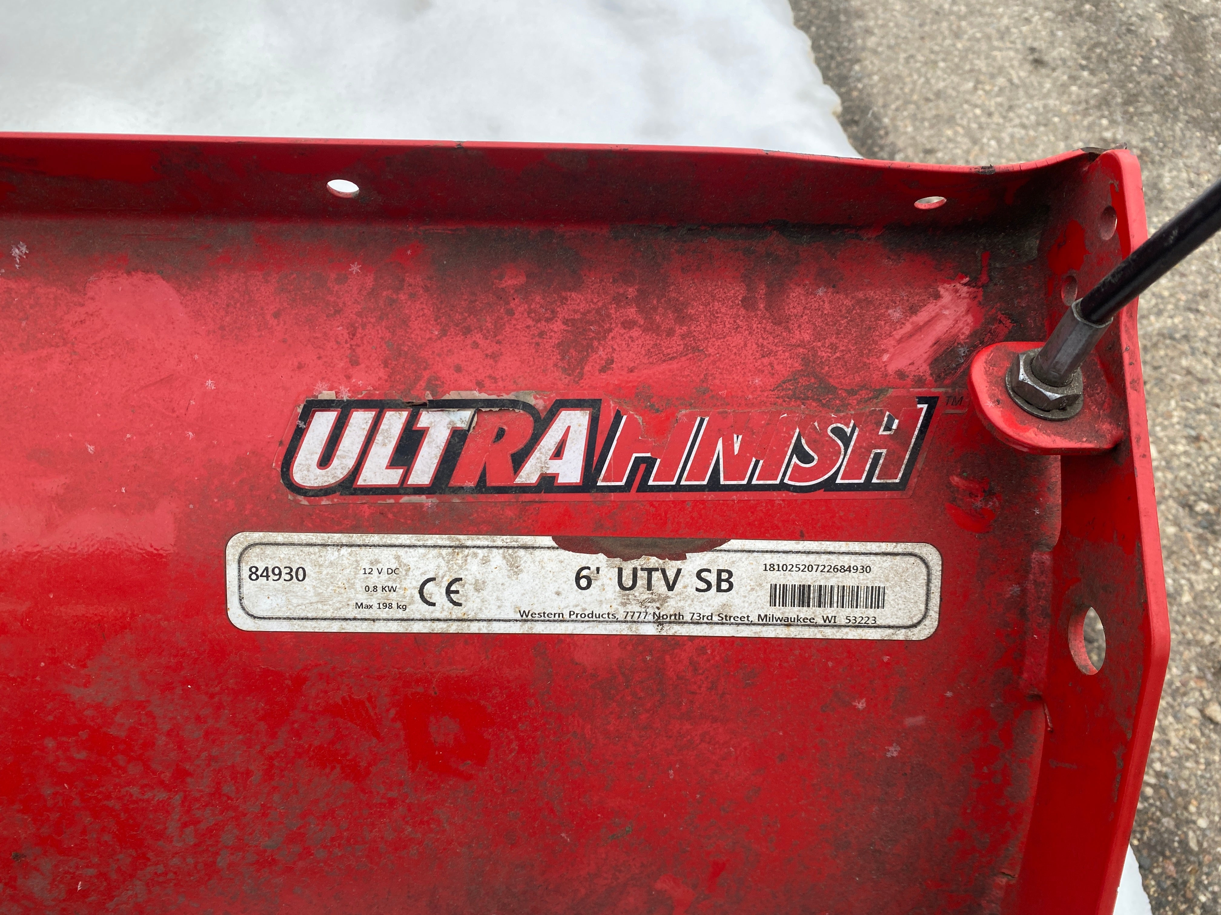 Kubota RTV-X1100C Diesel UTV w/ Ultra Finish #84930 Mounted Snow Plow