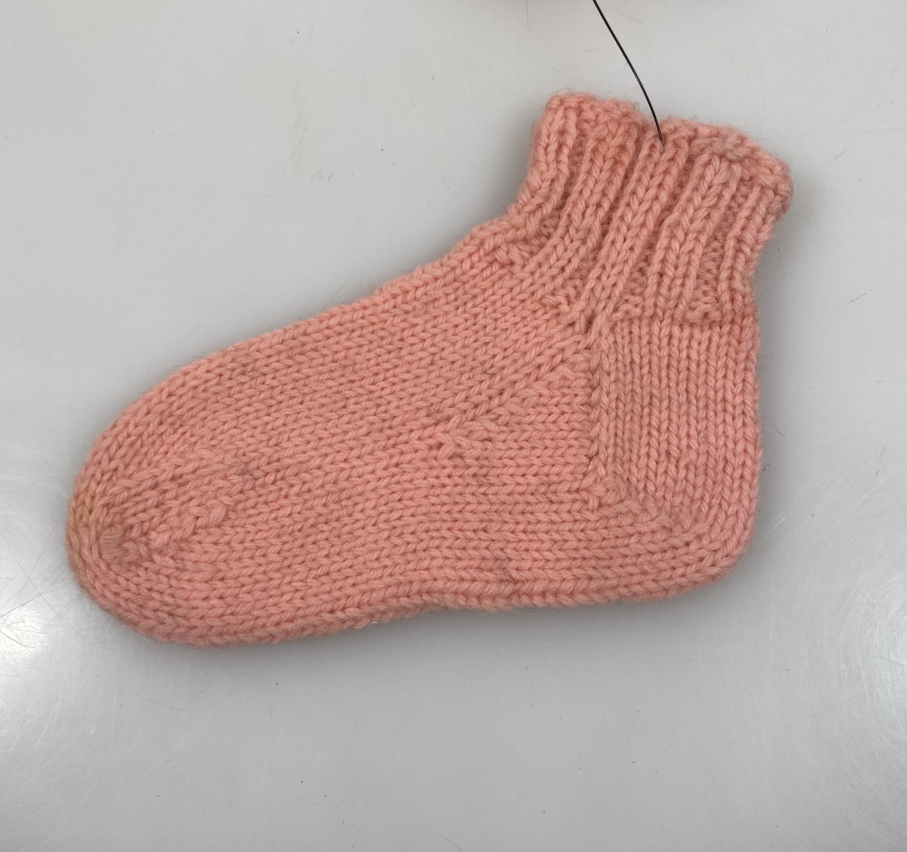 Vintage 1940s Pink Knit Children's Bootee (1 Bootee)