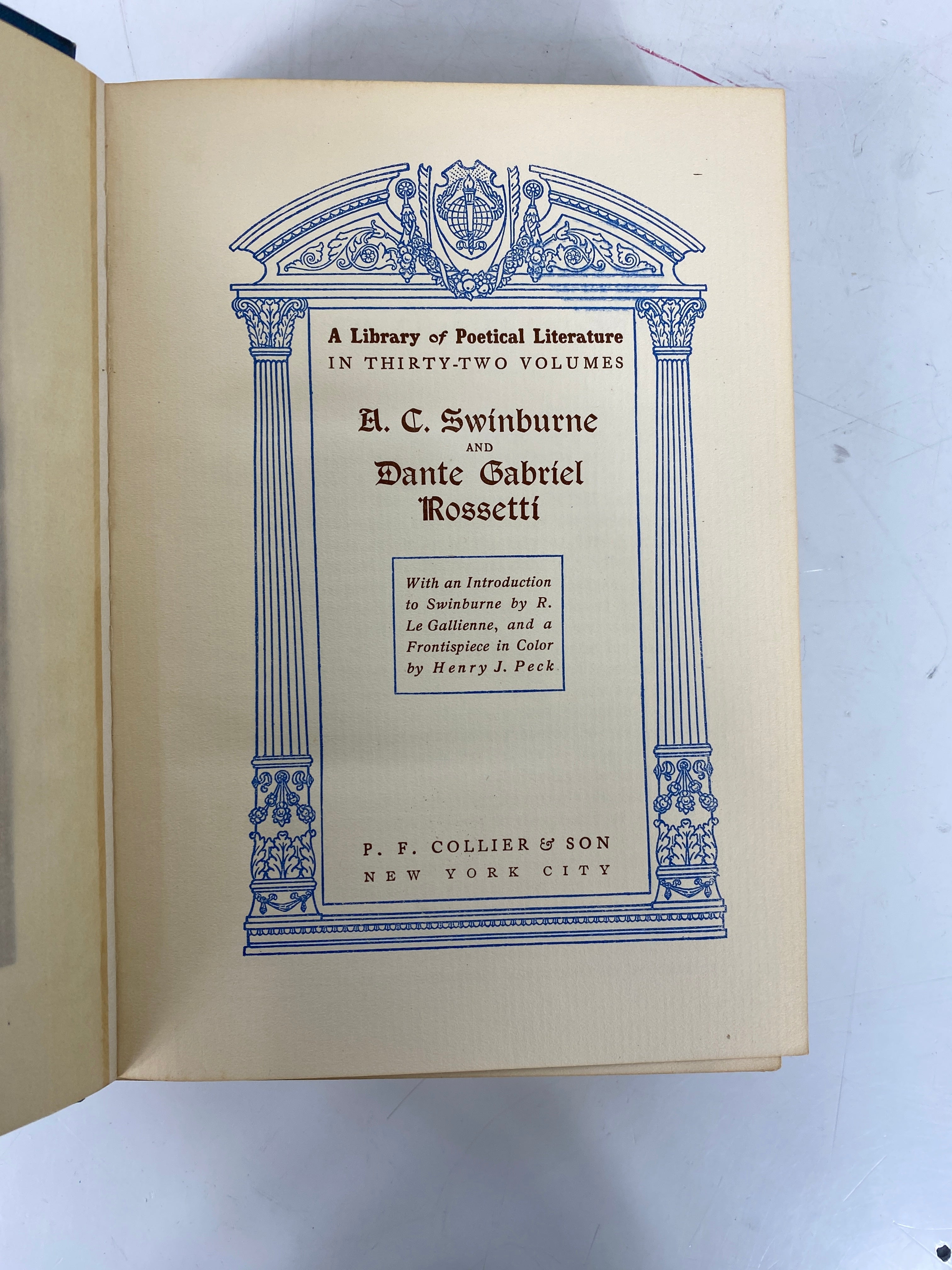 13 Vols: A Library of Poetical Literature 1902 Collier & Son Antique HC