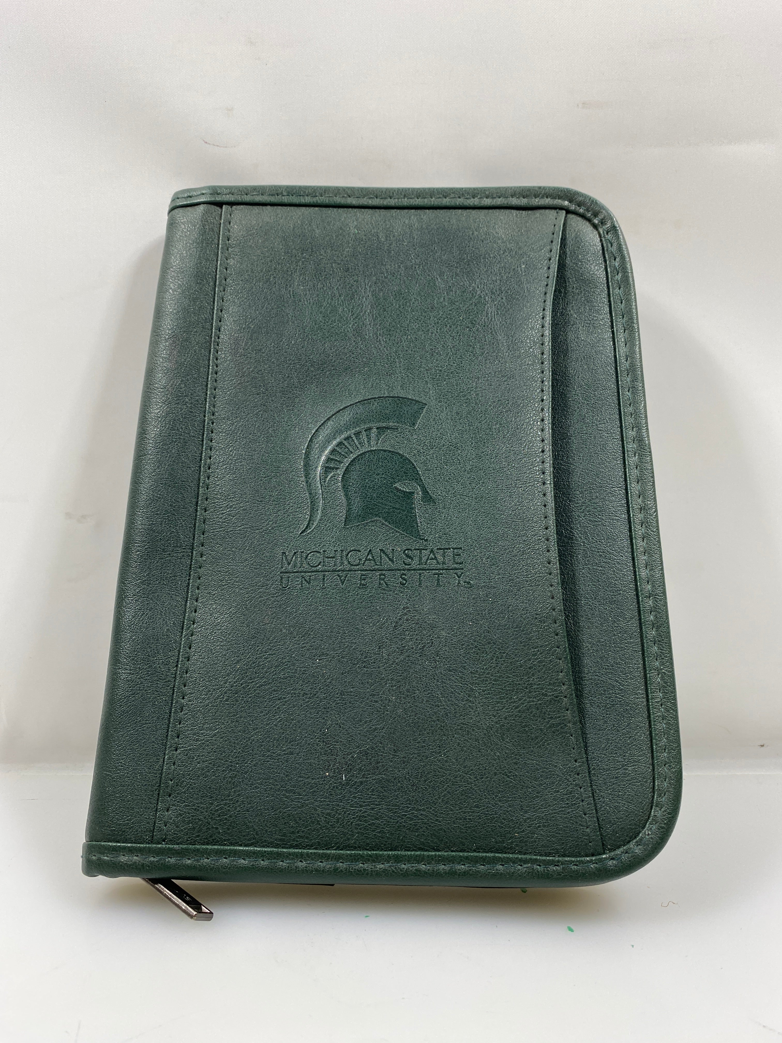MSU Green Faux Leather Portfolio