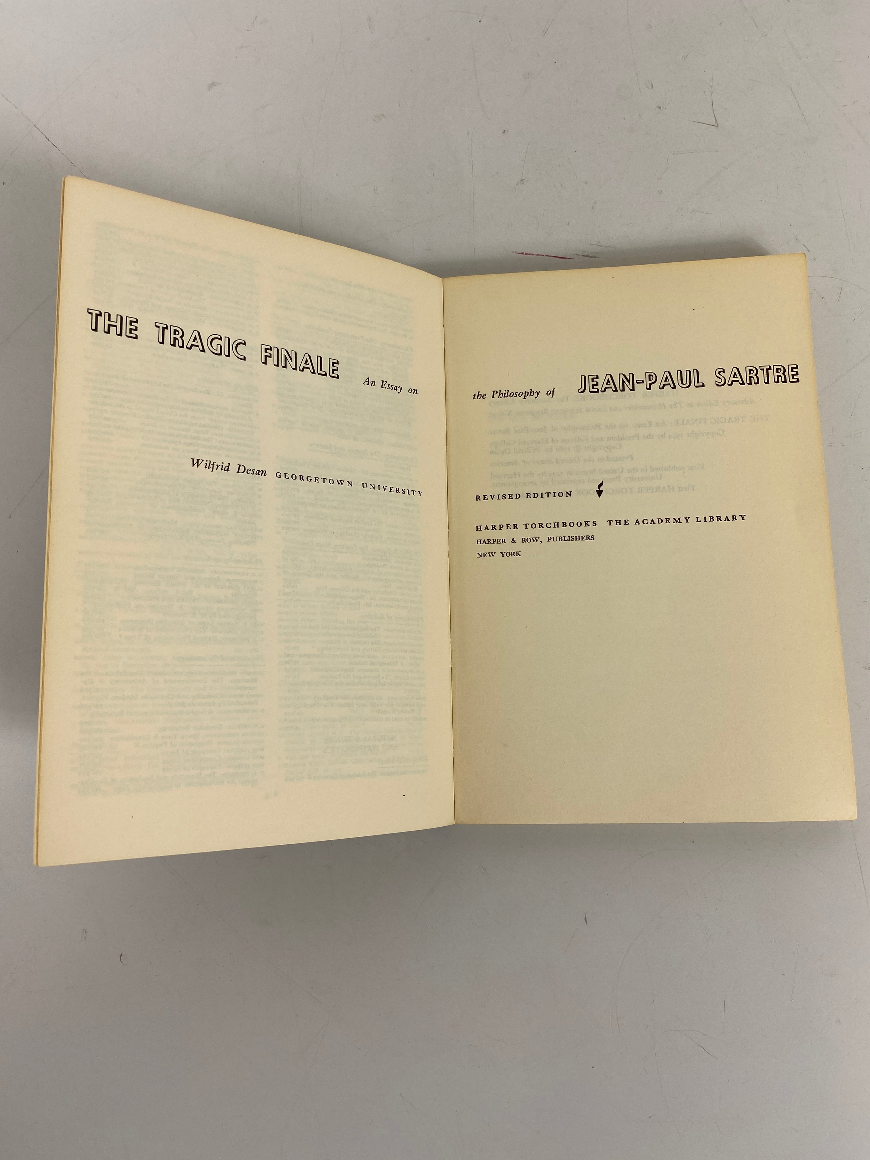 2 Vols: Existentialism For & Against/The Tragic Finale (Sartre) Vintage SC