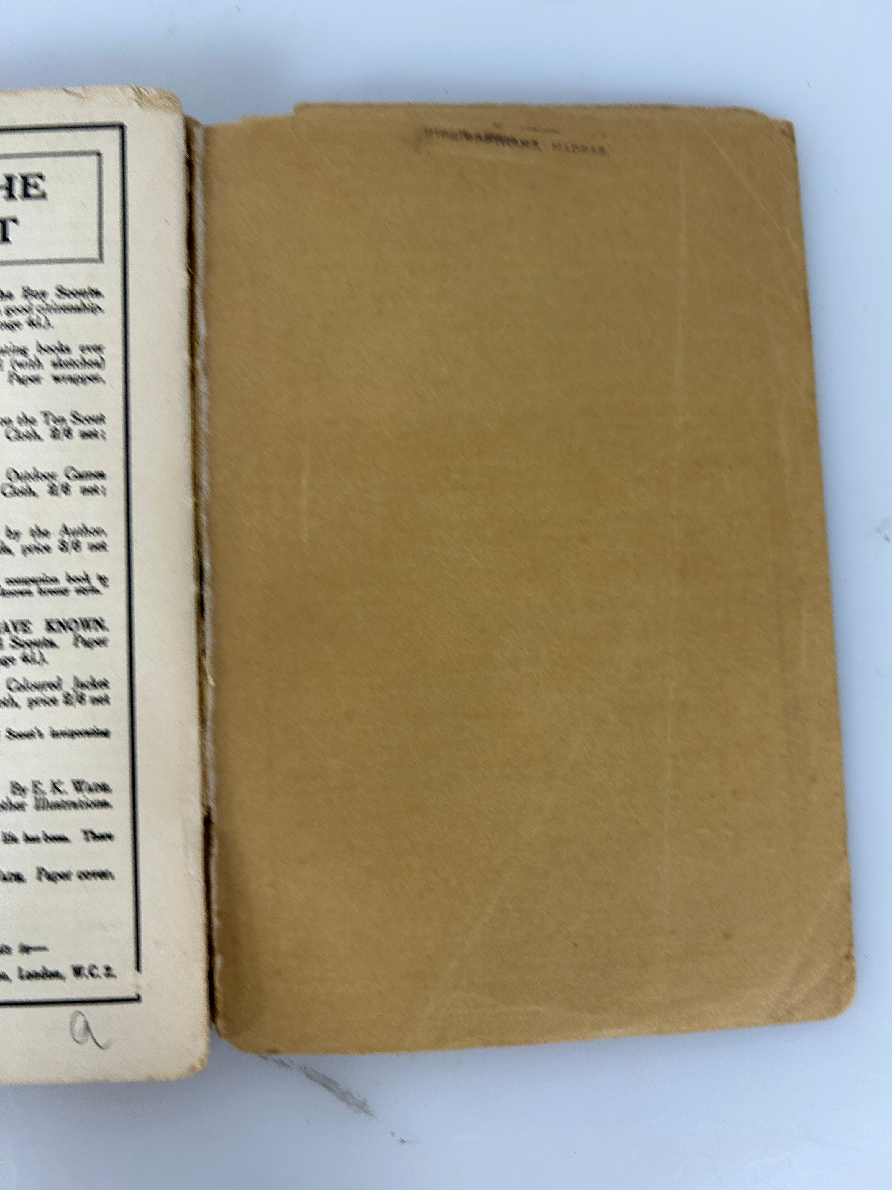 Scouting for Boys in India Lord Baden-Powell of Gilwell 1931 SC