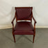 Dark Wooden Red Leather Chair