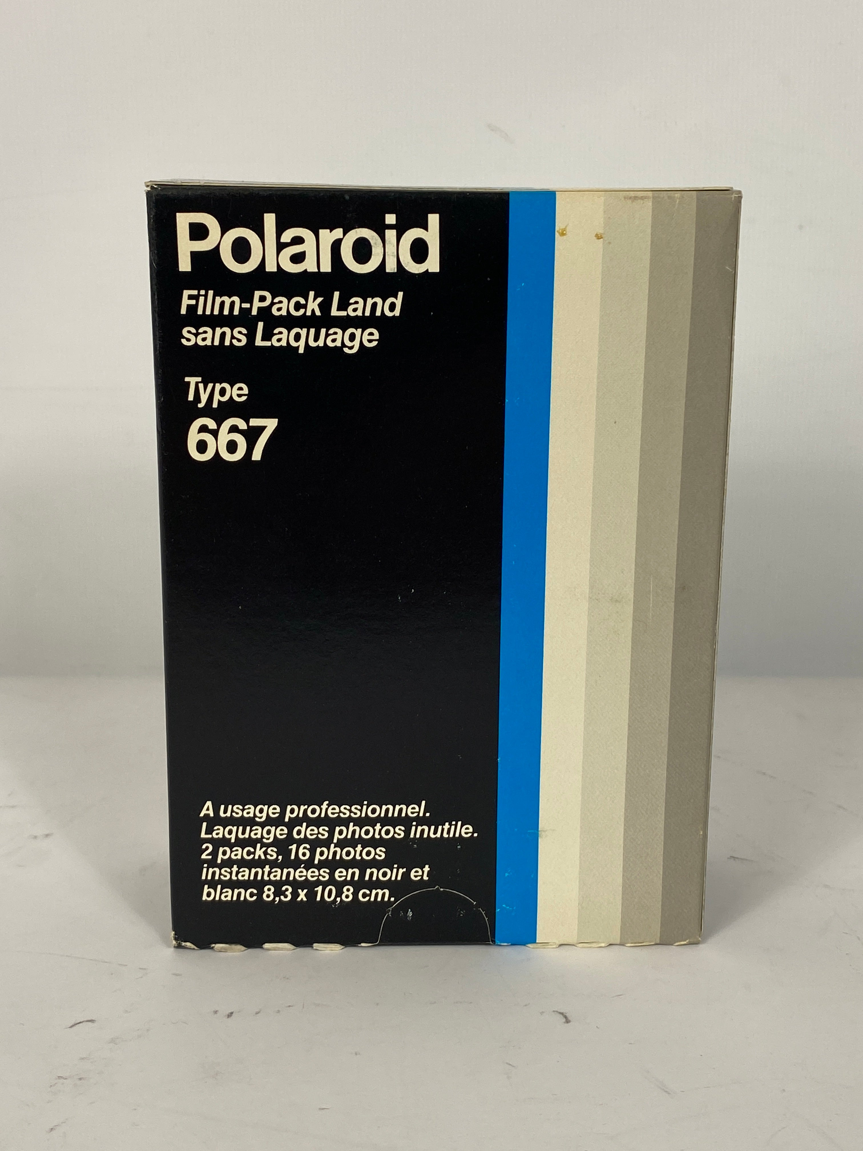 Polaroid Type 667 Instant Coaterless Land Pack Film B&W 2 Pack *Expired*