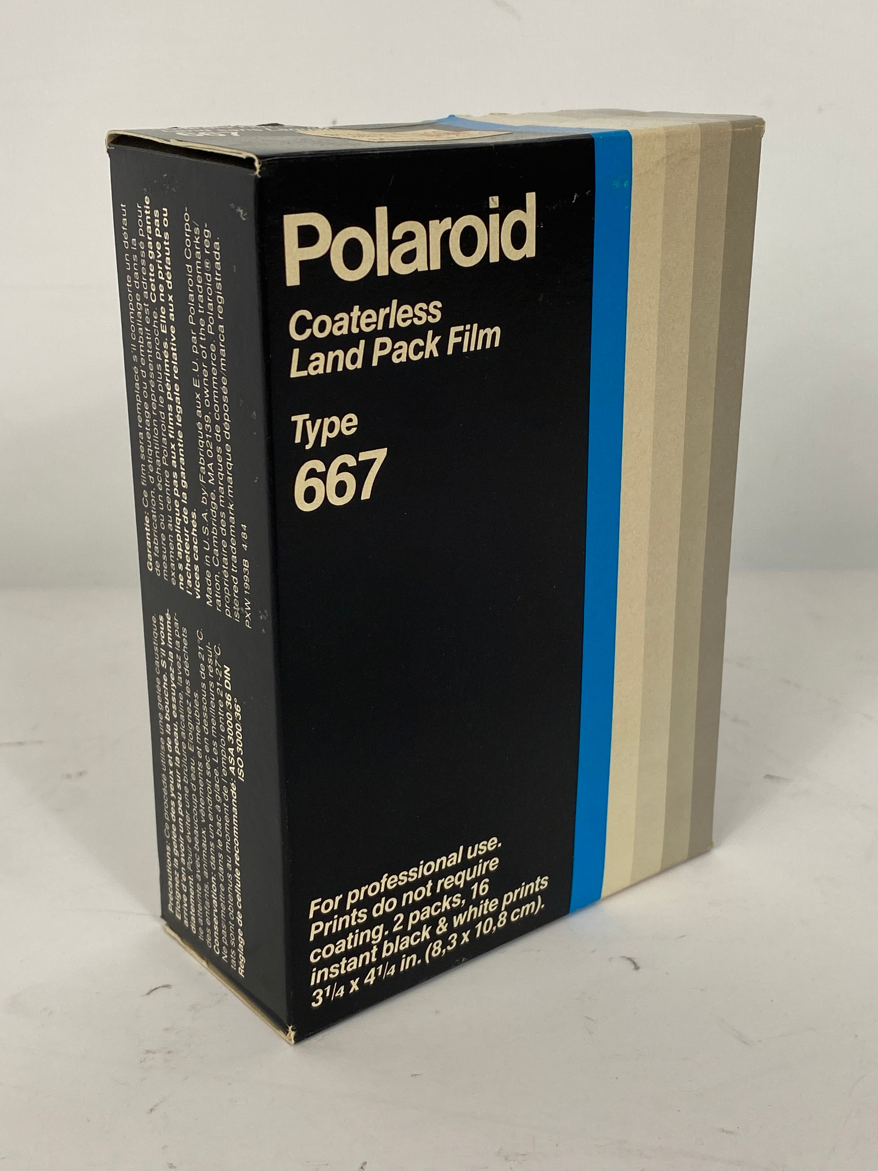 Polaroid Type 667 Instant Coaterless Land Pack Film B&W 2 Pack *Expired*