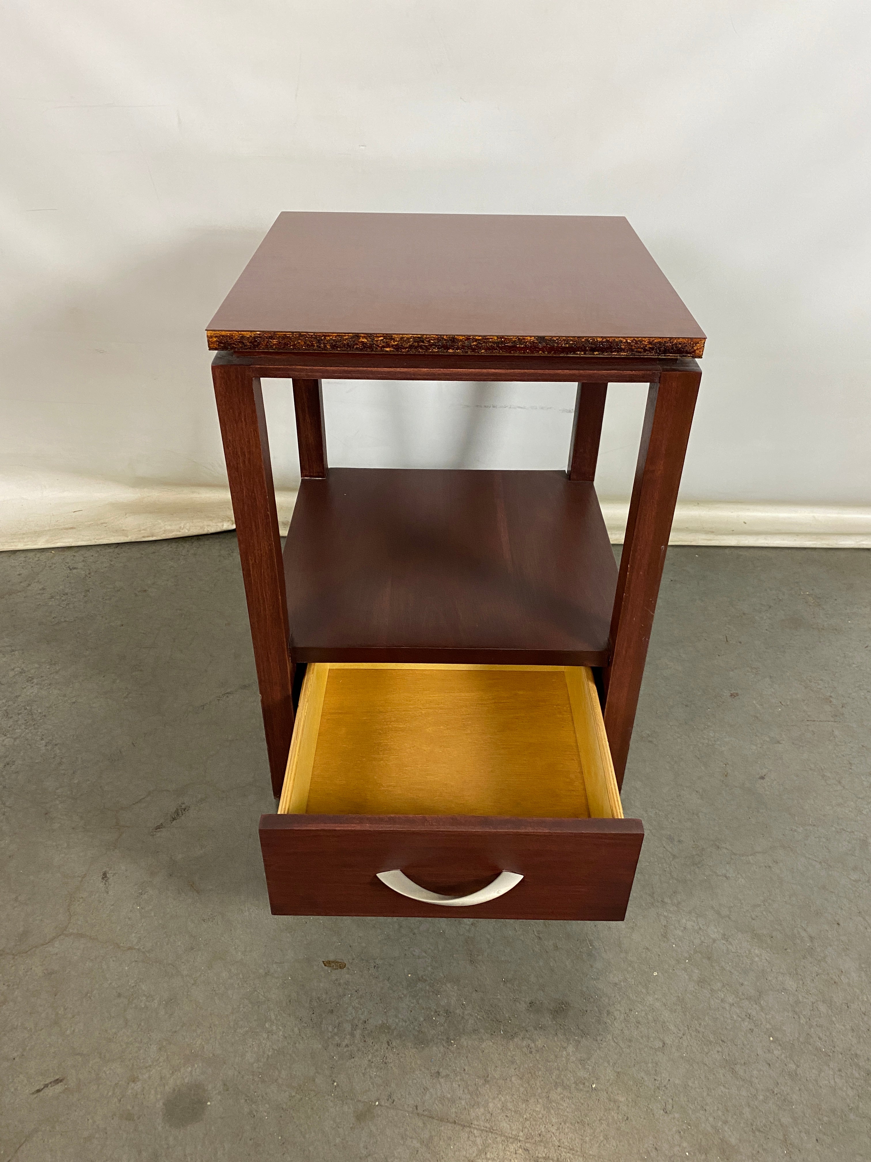 Wooden End Table with Drawer