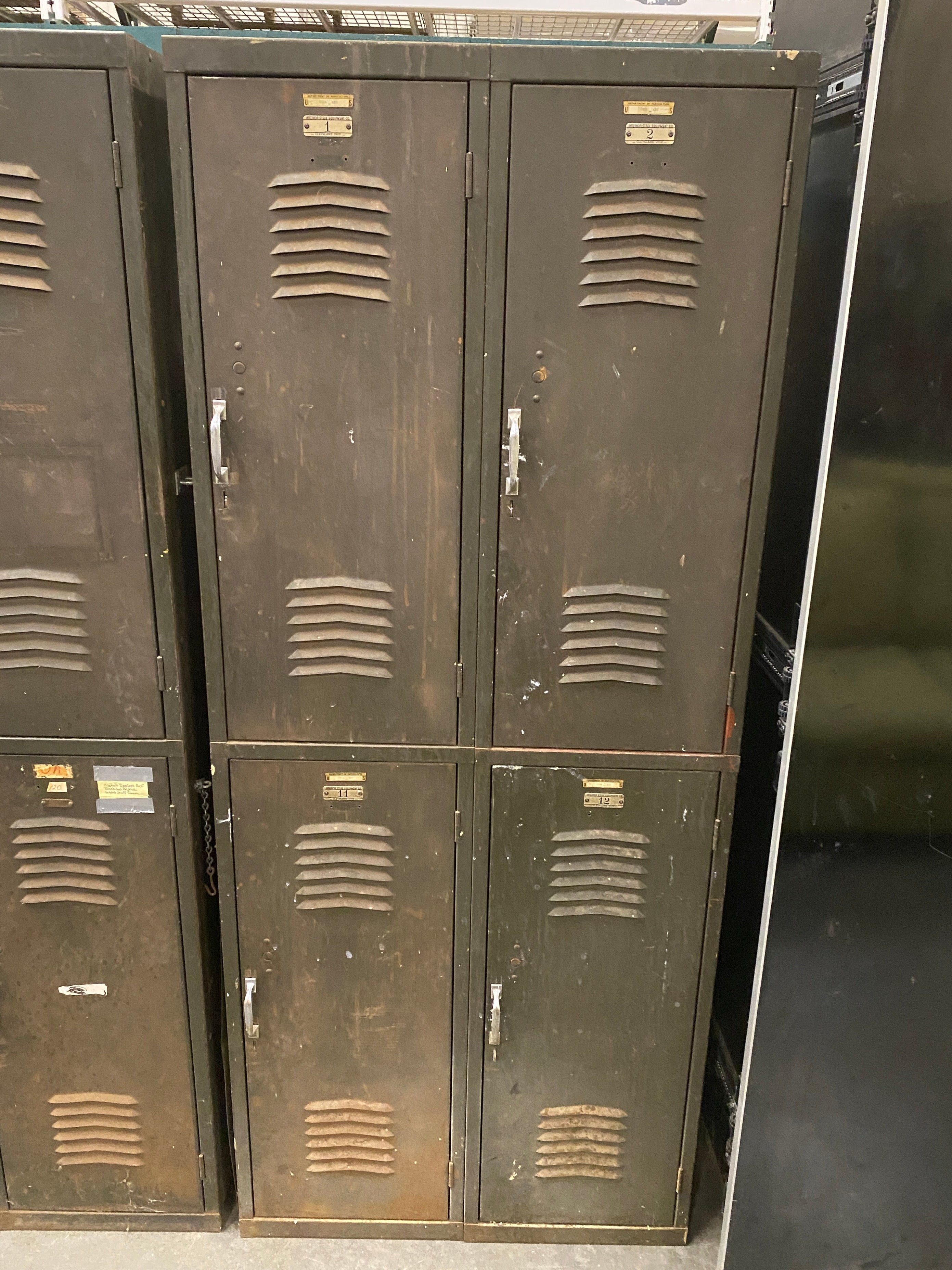 Interior Steel Equipment Brown 4 Door Locker Group