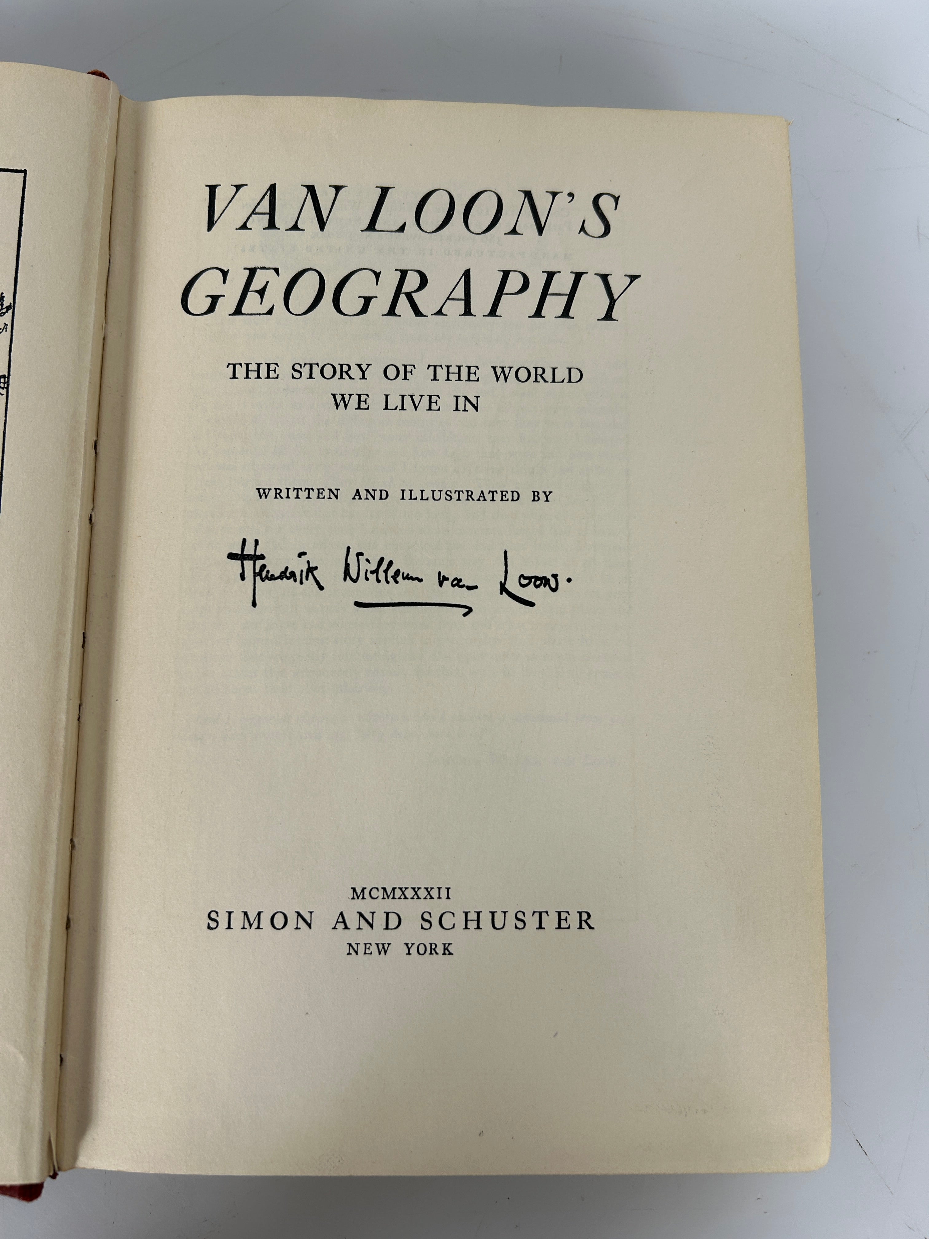 Van Loon's Geography by Hendrik Willem Van Loon Simon & Schuster 1932 HC