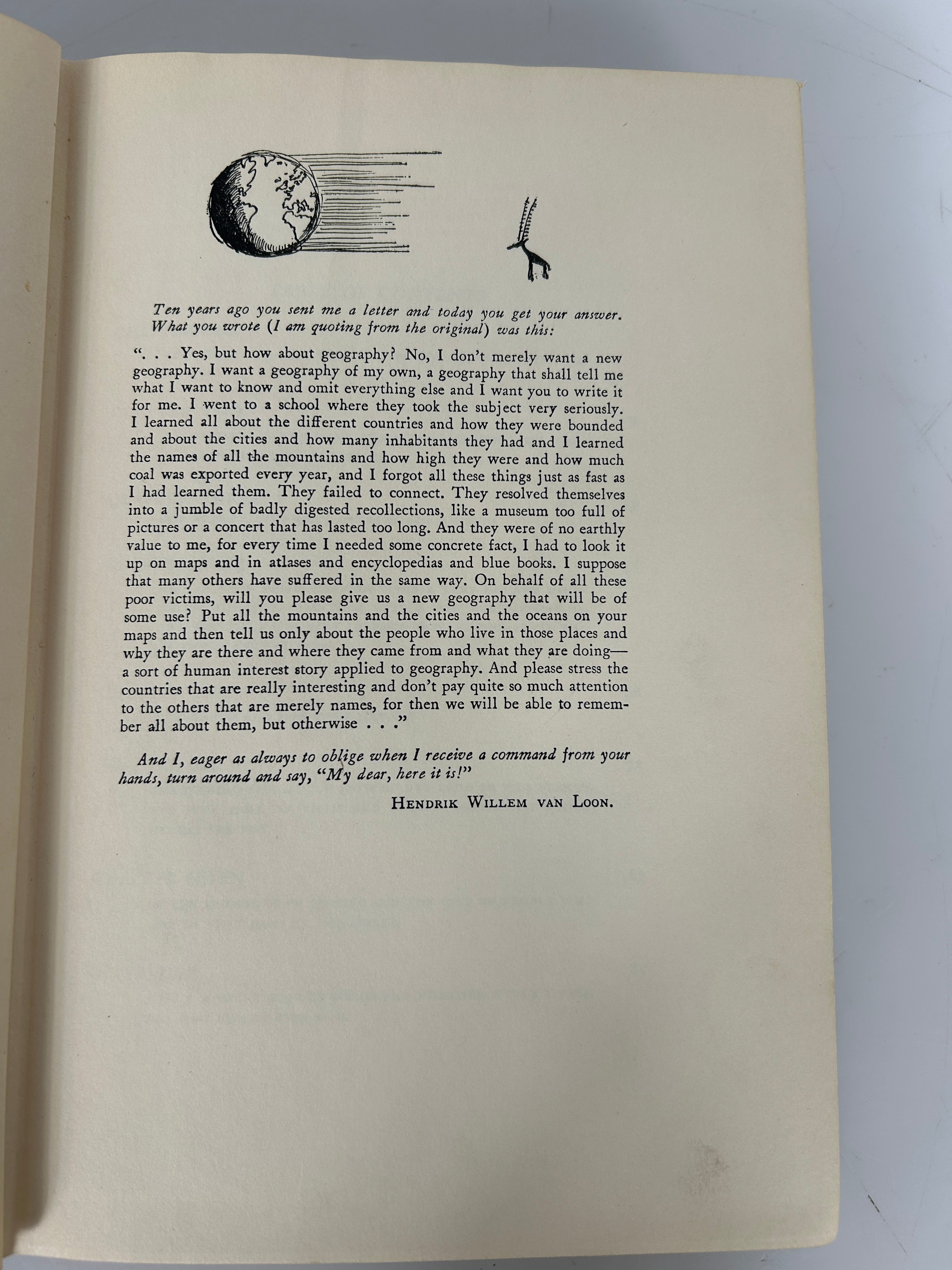 Van Loon's Geography by Hendrik Willem Van Loon Simon & Schuster 1932 HC