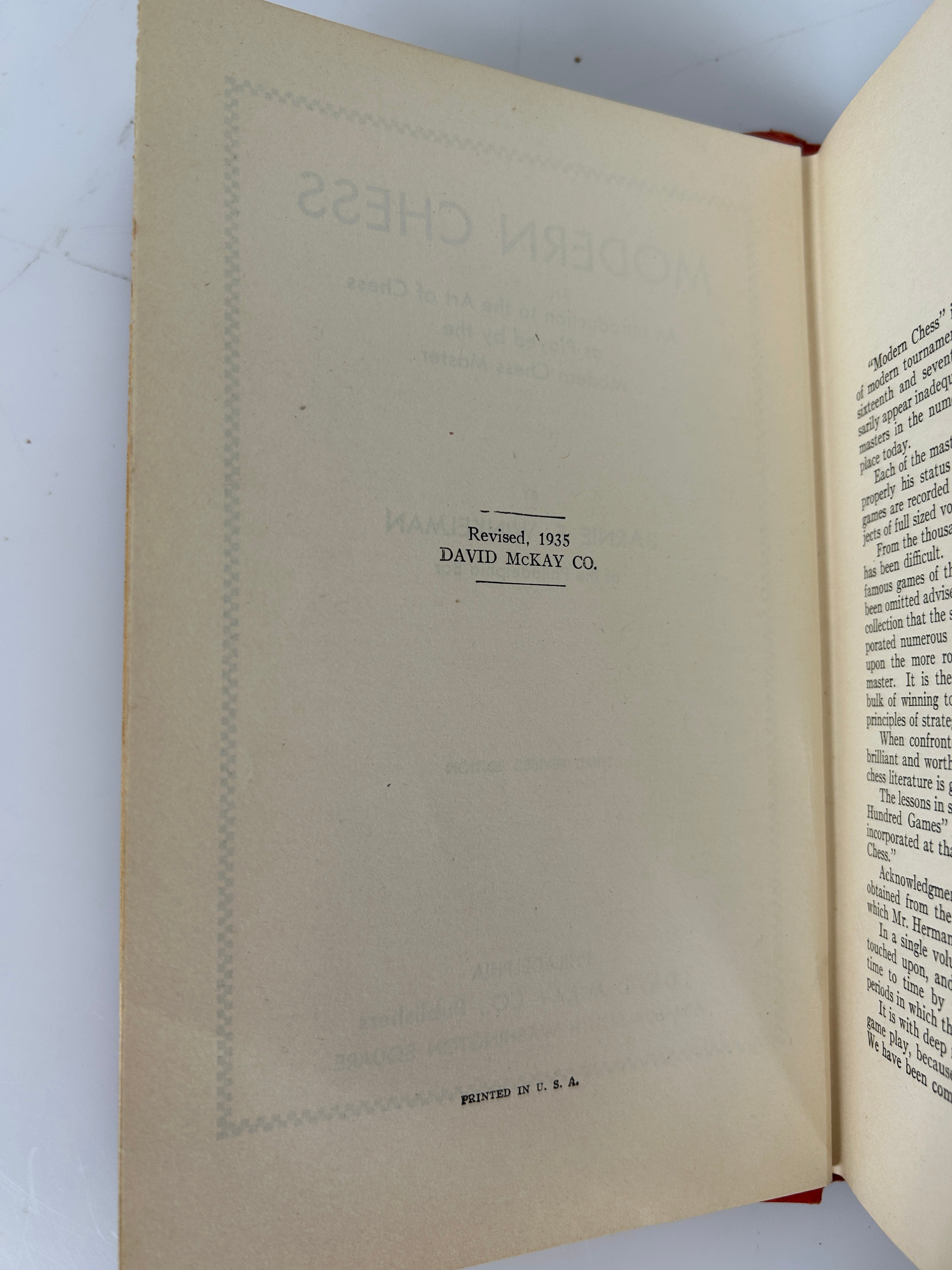 Modern Chess by Barnie F. Winkelman David McKay Co 1935 HC
