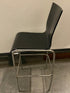 MTS Seating Black Wooden Seat Metal Frame Tall Chair