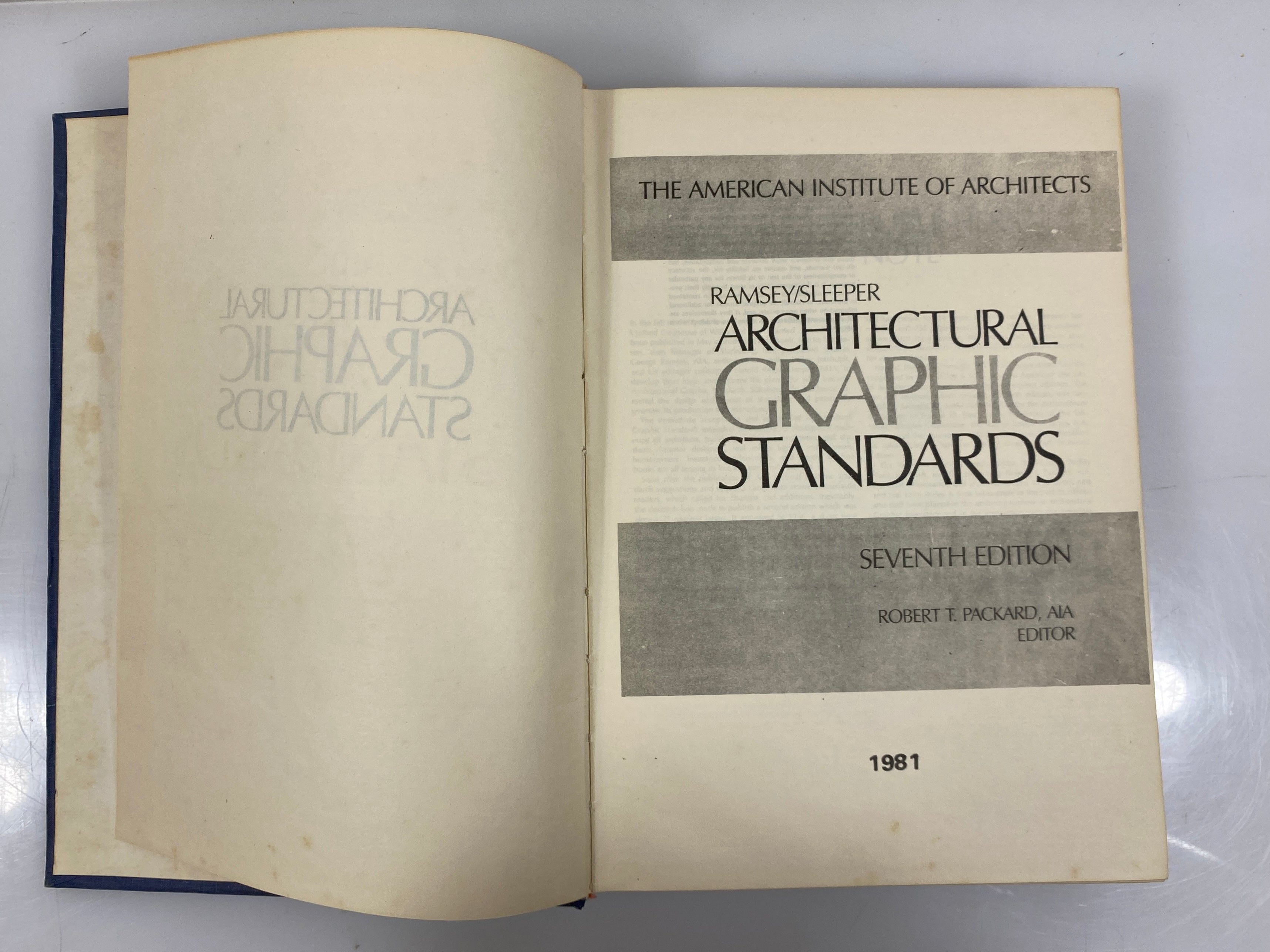 Architectural Graphic Standards by Robert T. Packard 1981 HC