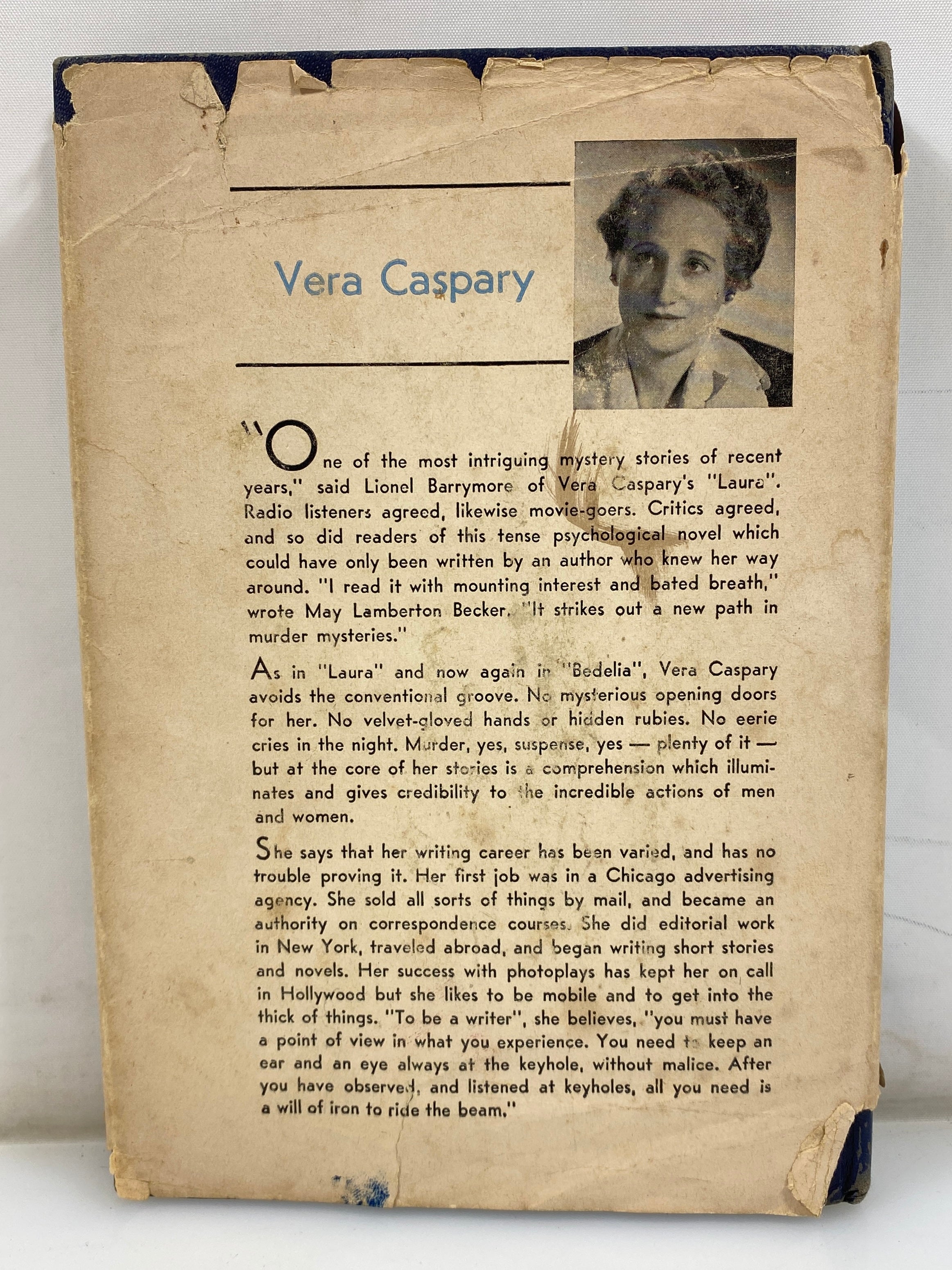 Bedelia by Vera Caspary 1945 HCDJ