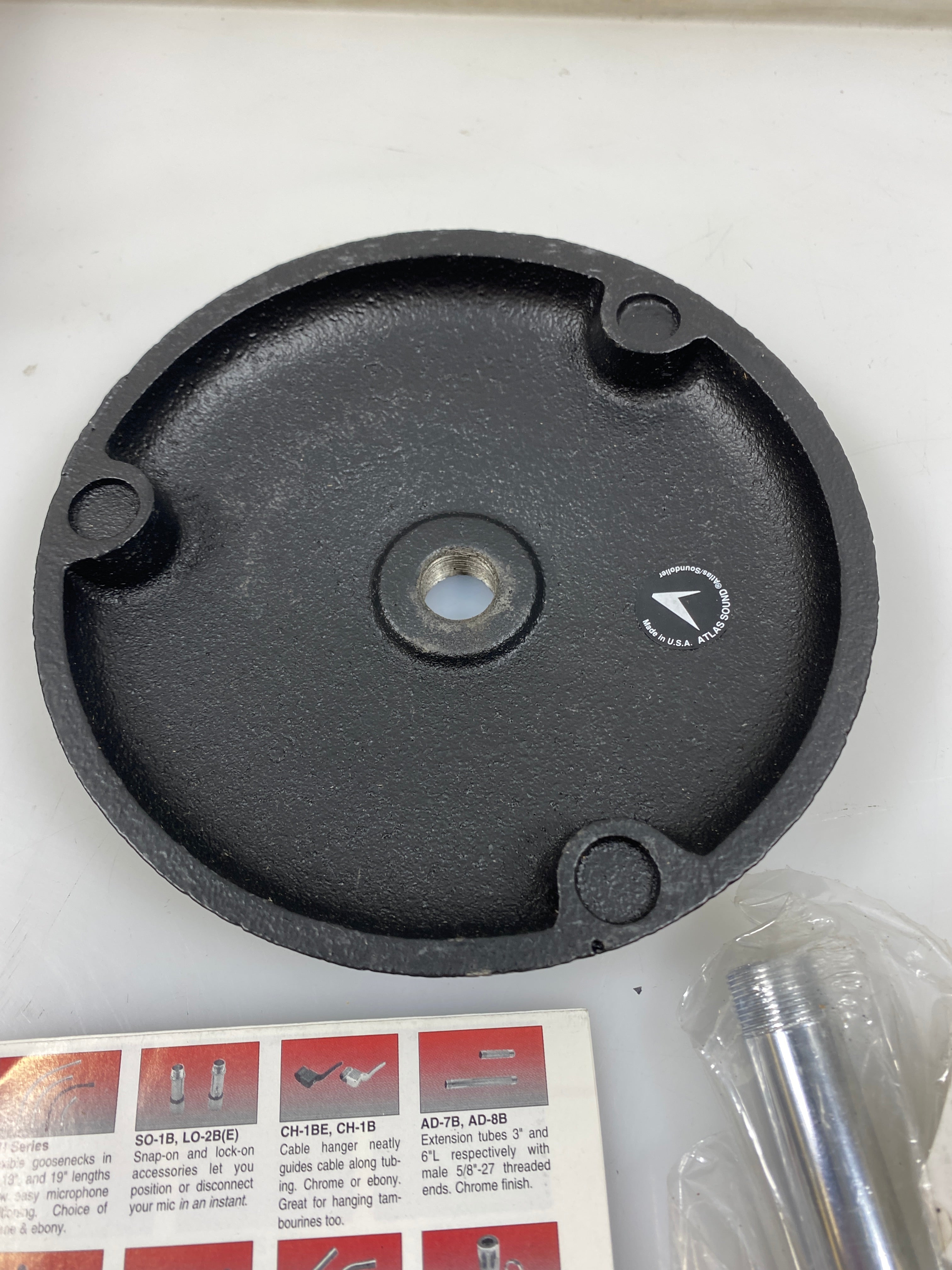 Atlas Sound DS5 Desktop Mic Stand 5" Fixed Height *New*