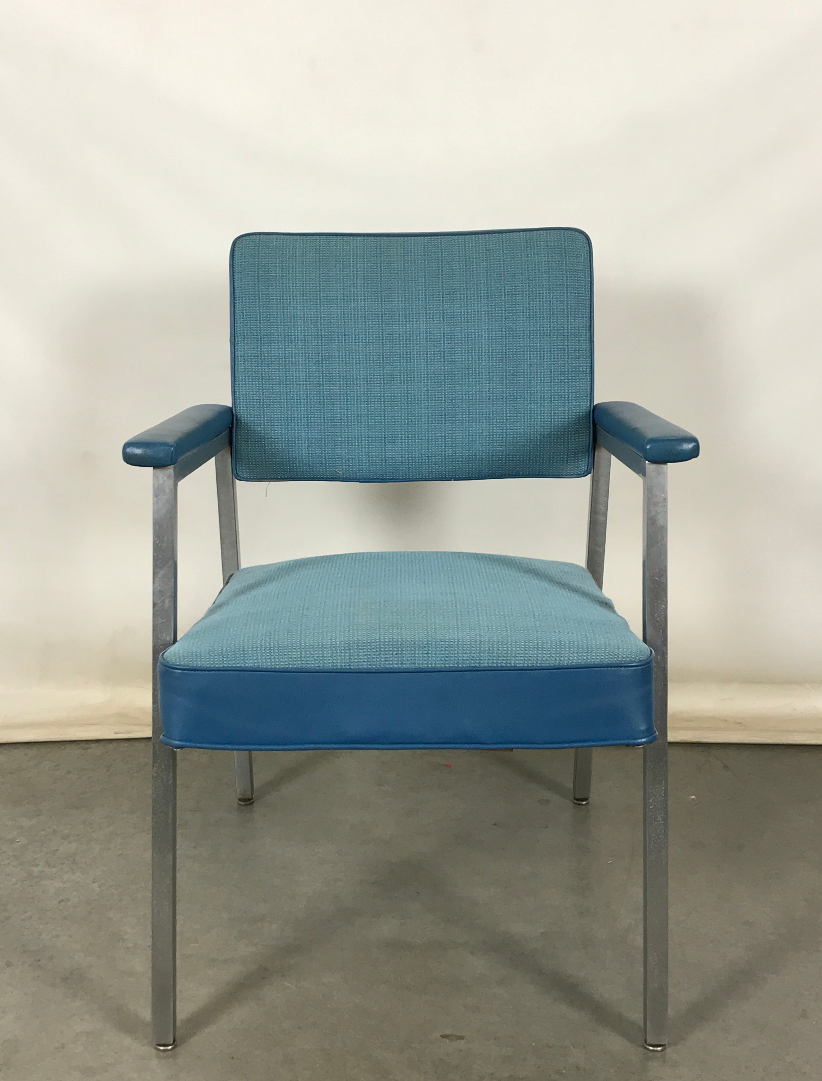 Steelcase Light Blue Upholstered Armchair