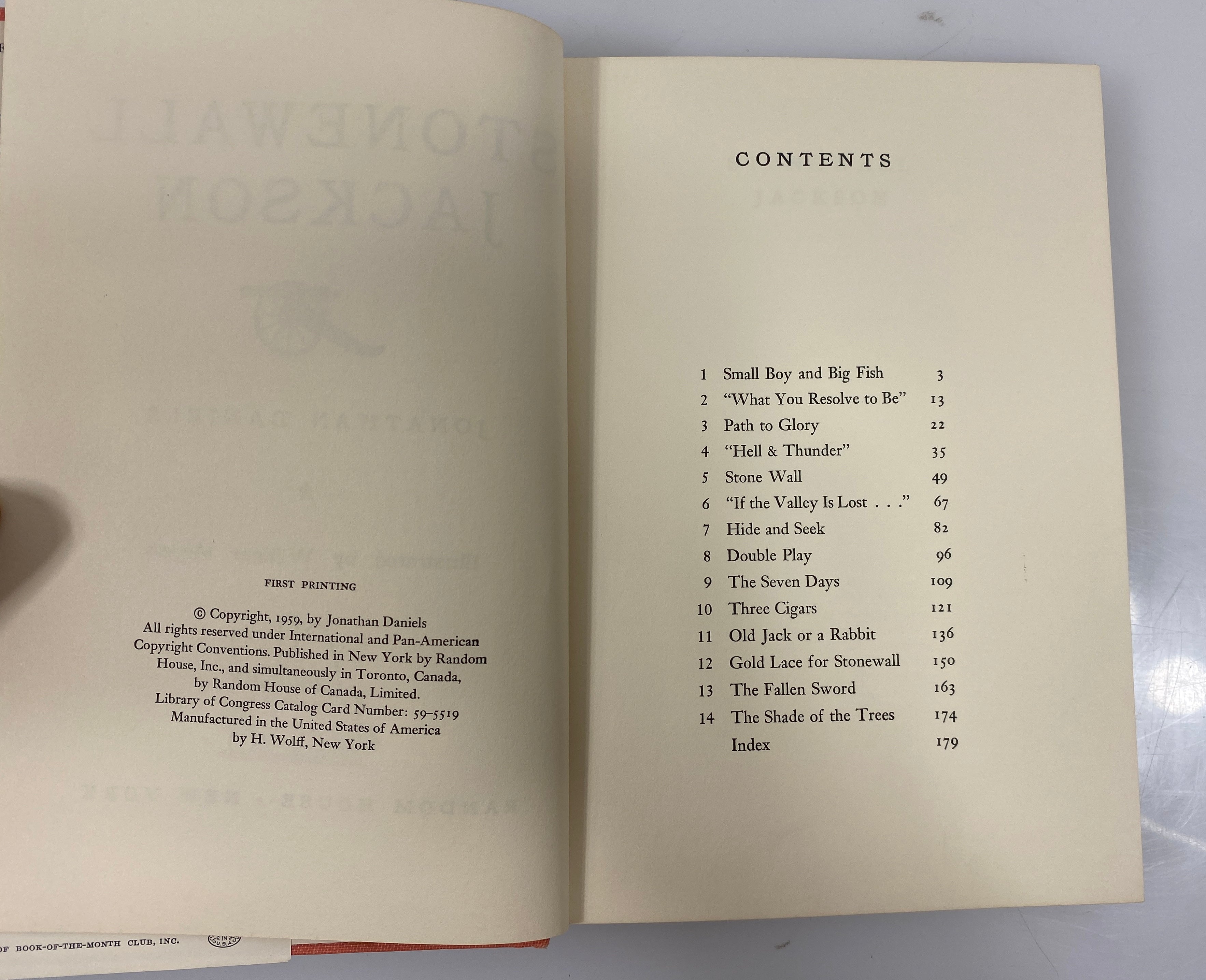 Stonewall Jackson by Jonathan Daniels 1959 HCDJ