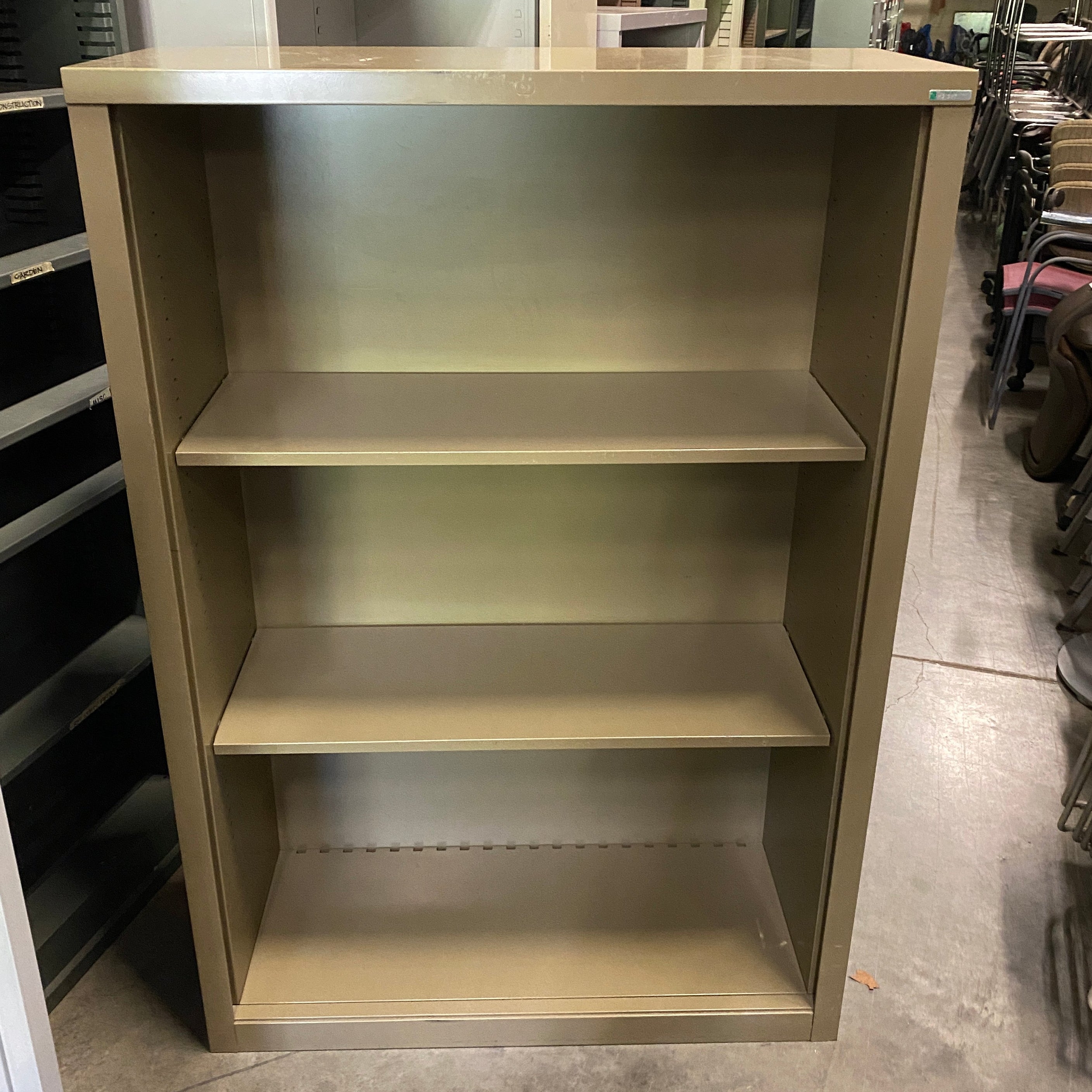Steelcase #2295 Olive Adjustable 3 Tier Shelf