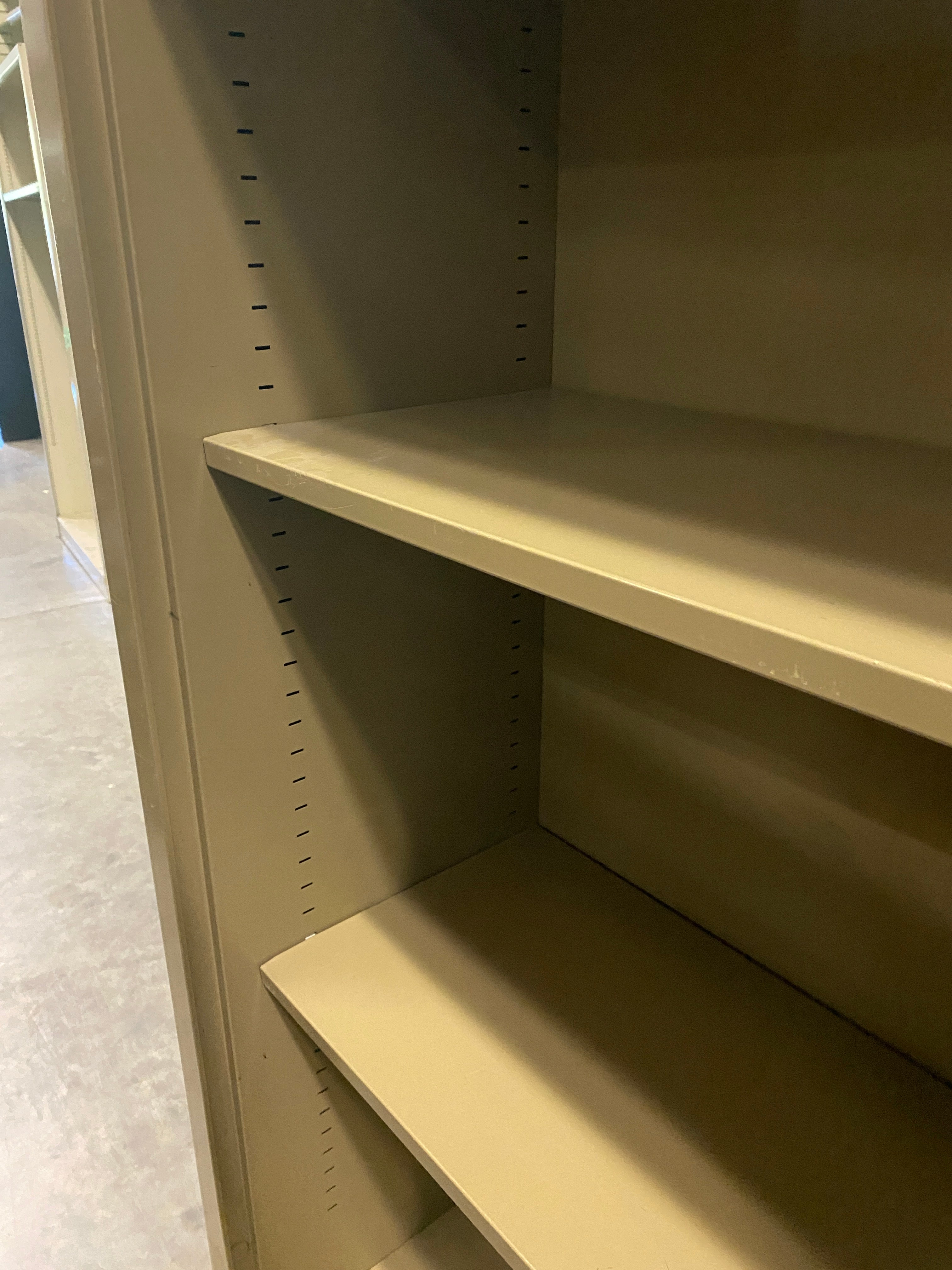 Steelcase #2295 Olive Adjustable 3 Tier Shelf