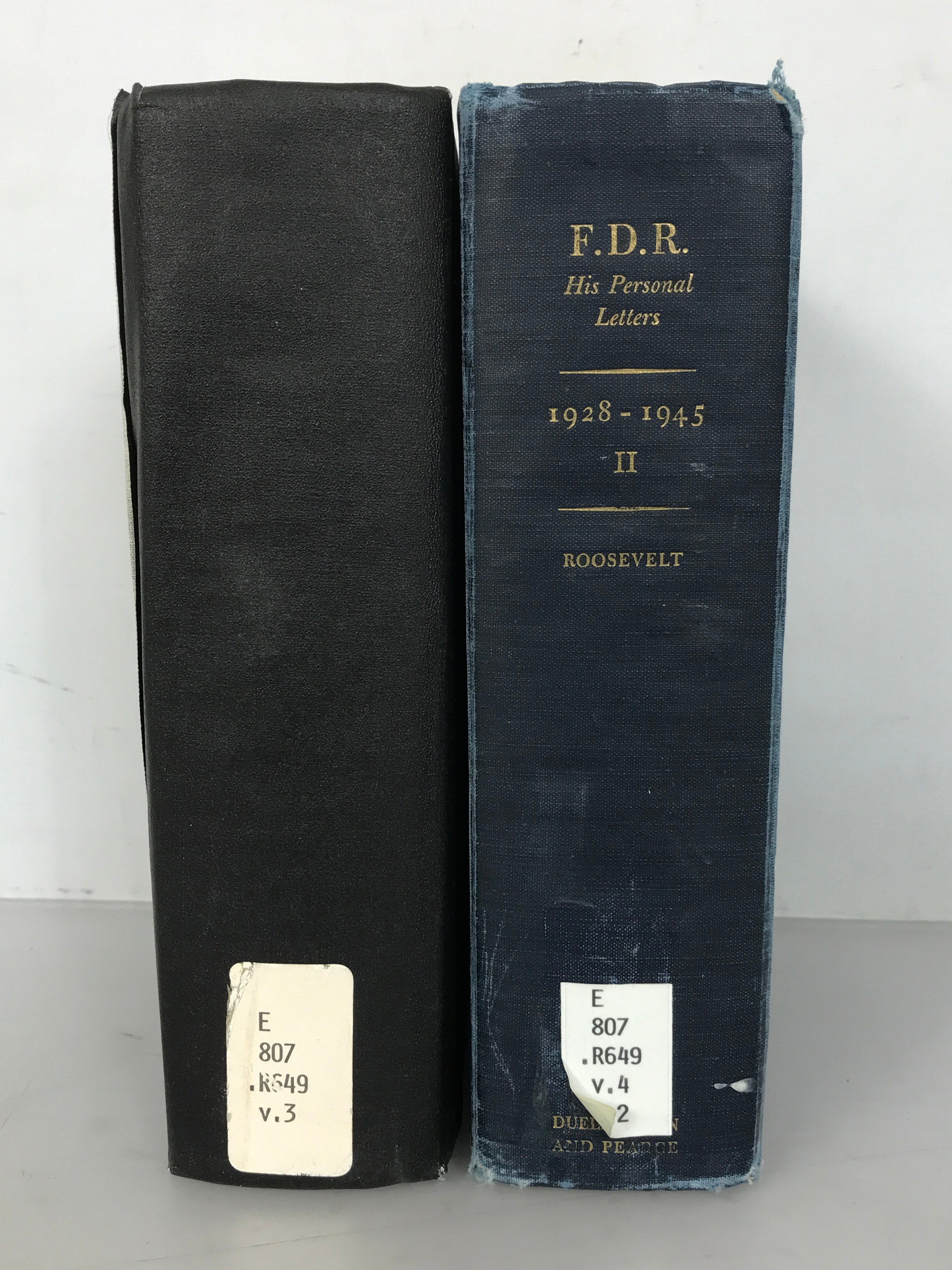 2 Volume Set: F.D.R. His Personal Letters 1928-1945 by Elliott Roosevelt (1950) First Edition Former Library Copies