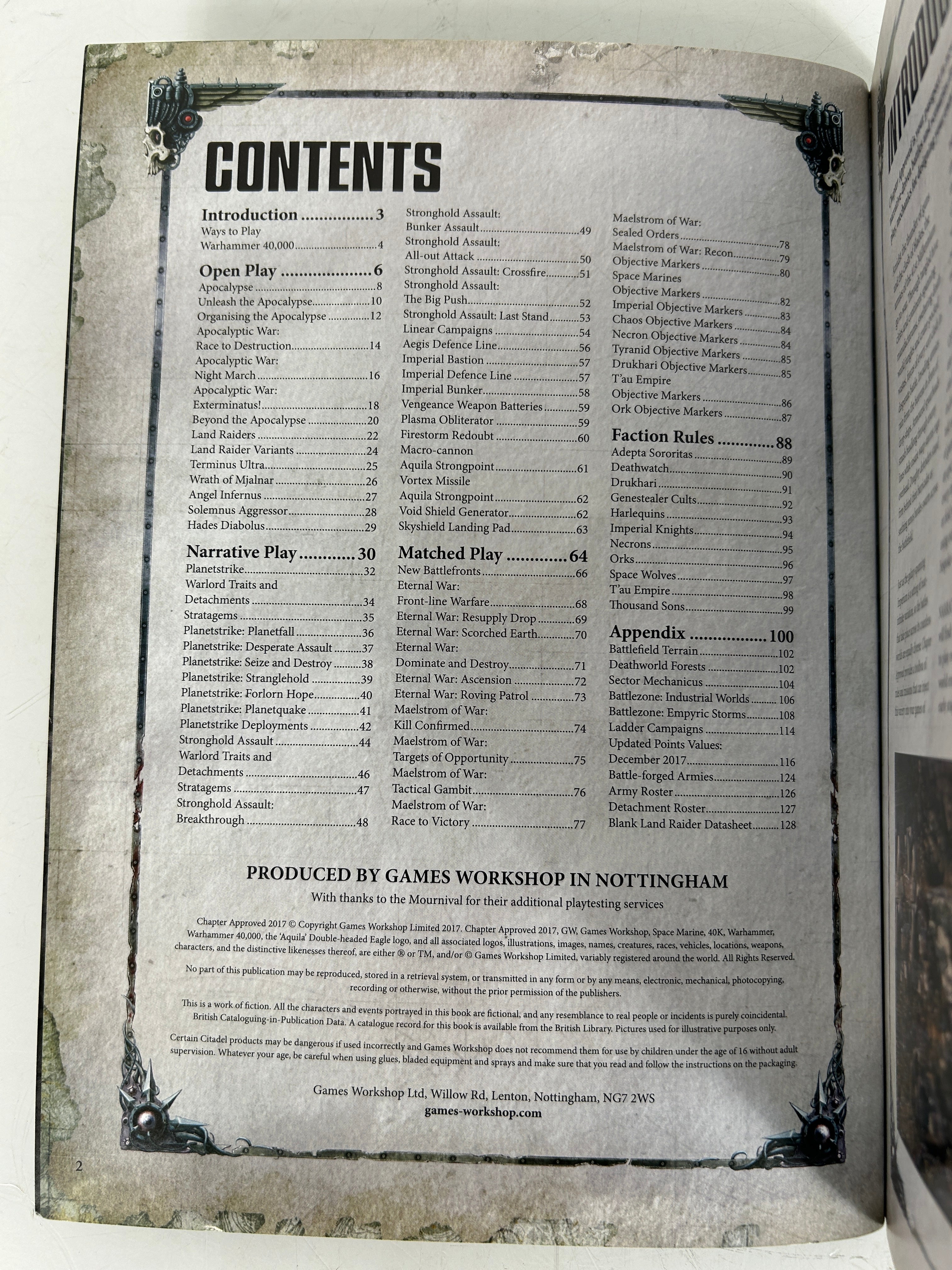 3 Warhammer 40K Chapter Approved 2017-18, 2017 Index: Chaos