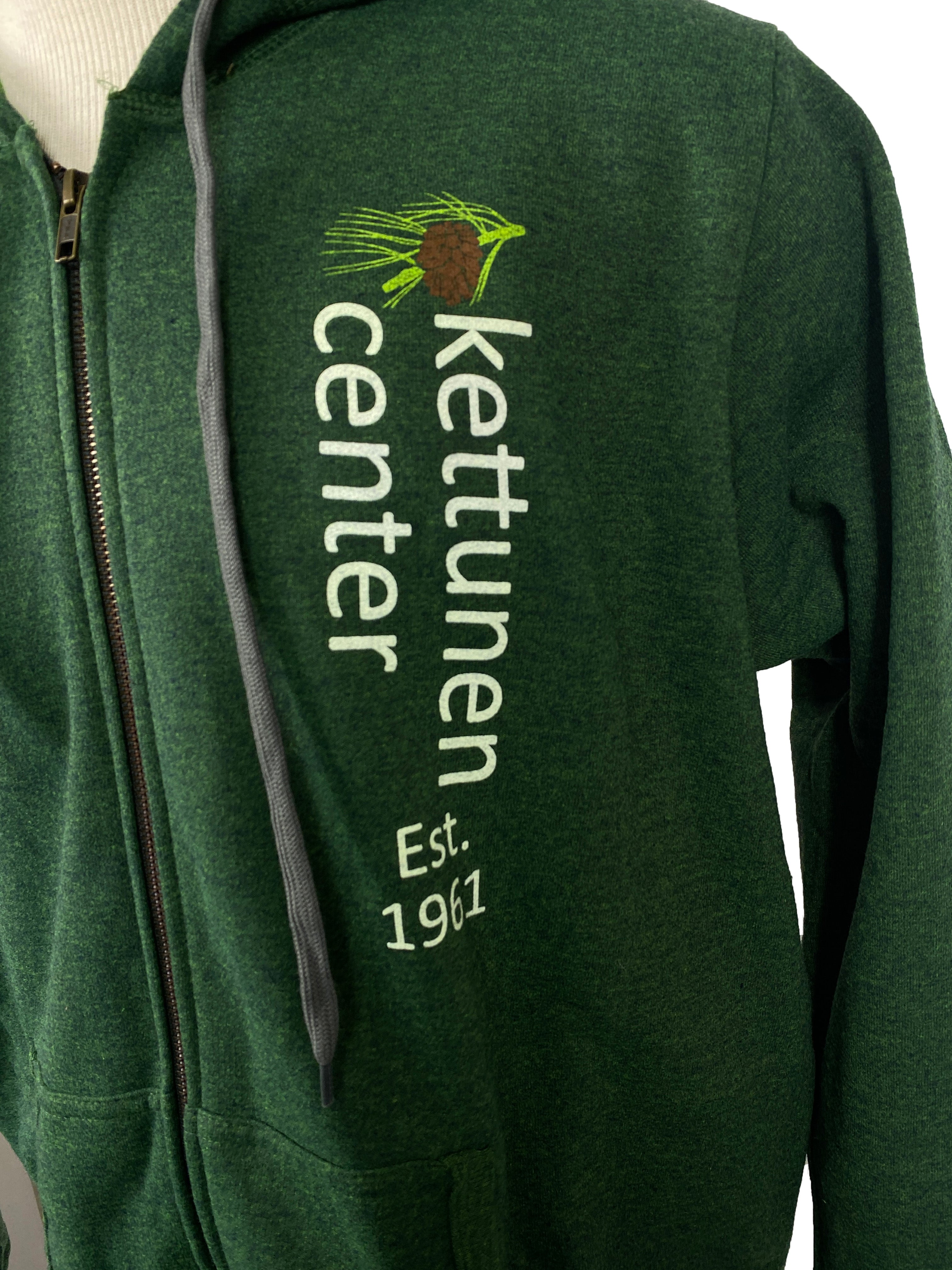 Kettunen Center Green Pine Cone Zip Up Size 2XL