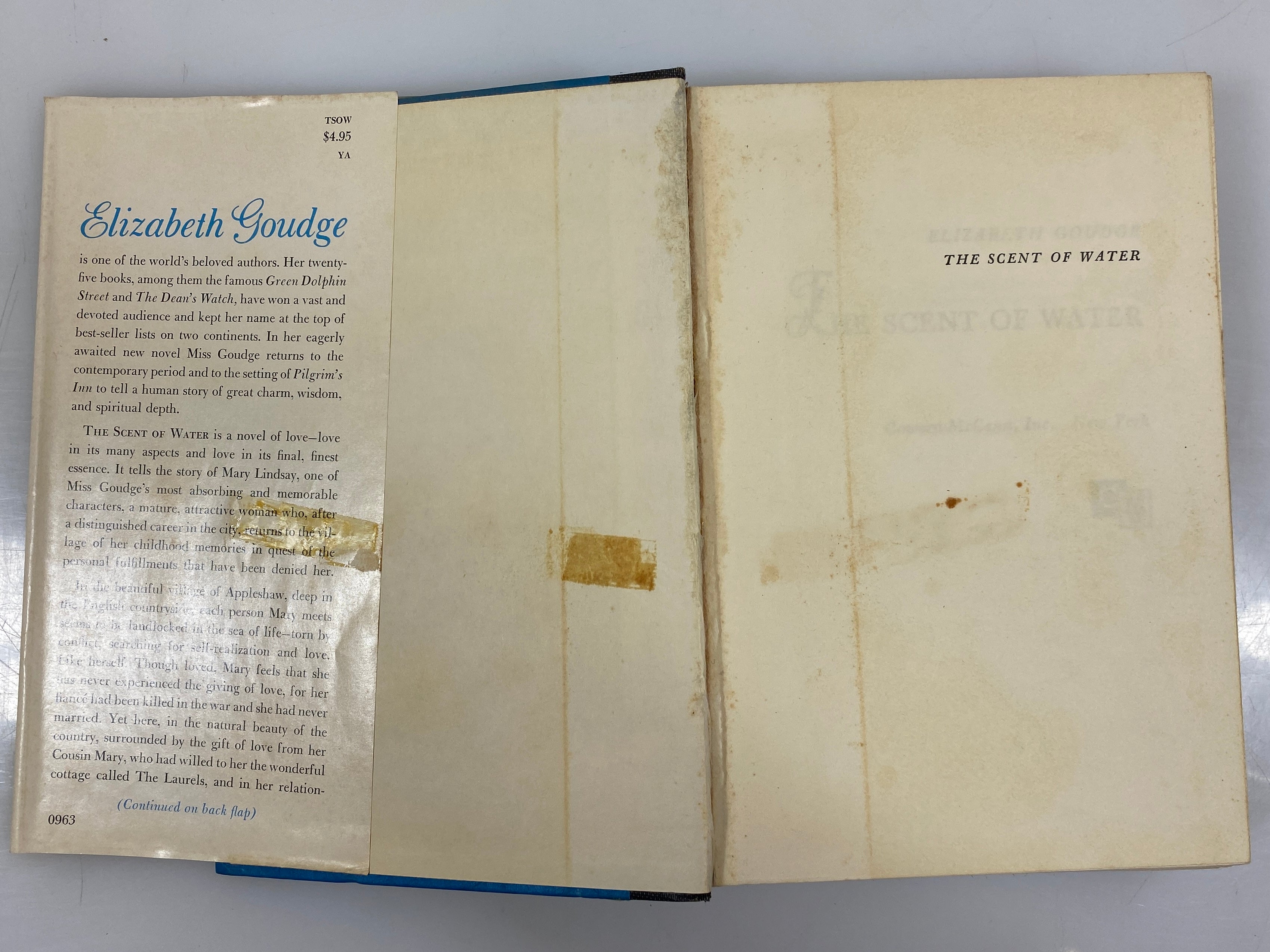The Scent of Water by Elizabeth Goudge 1963 HCDJ