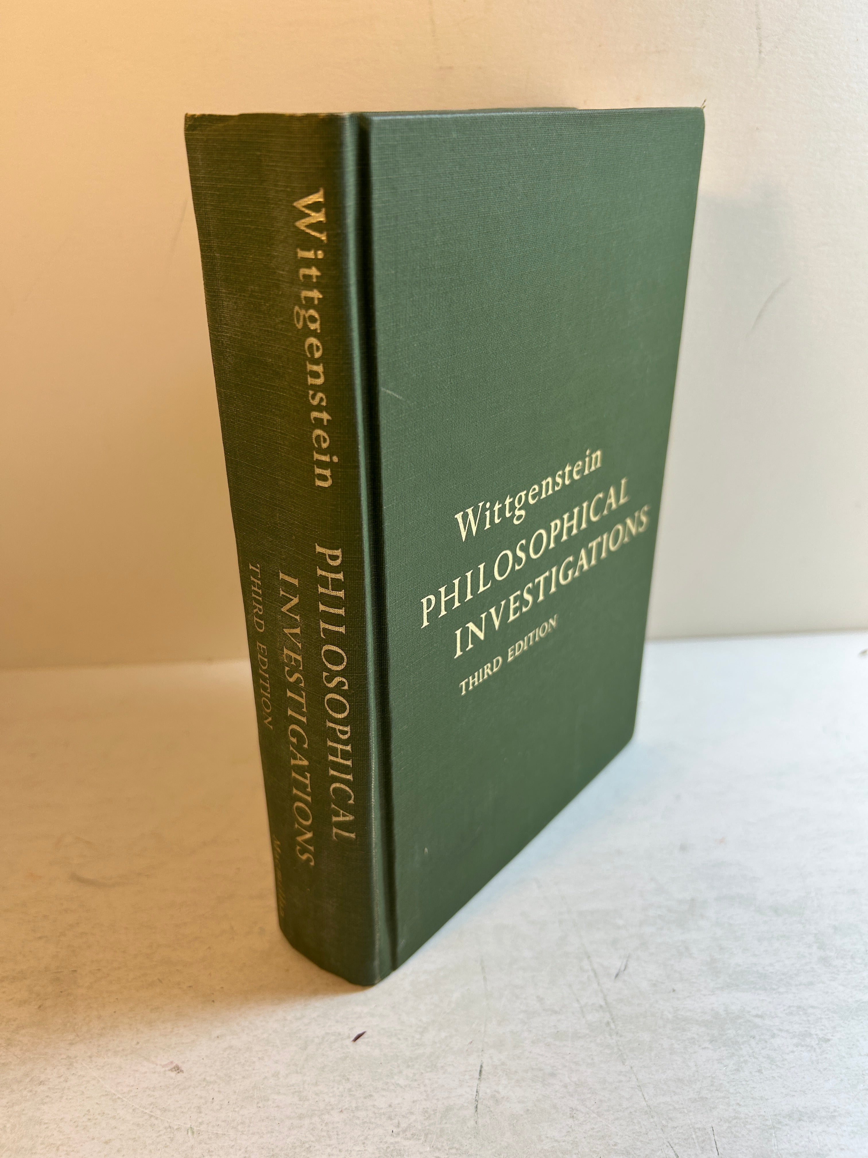 Philosophical Investigations by Wittgenstein (Engish/German) Macmillan Co 1971