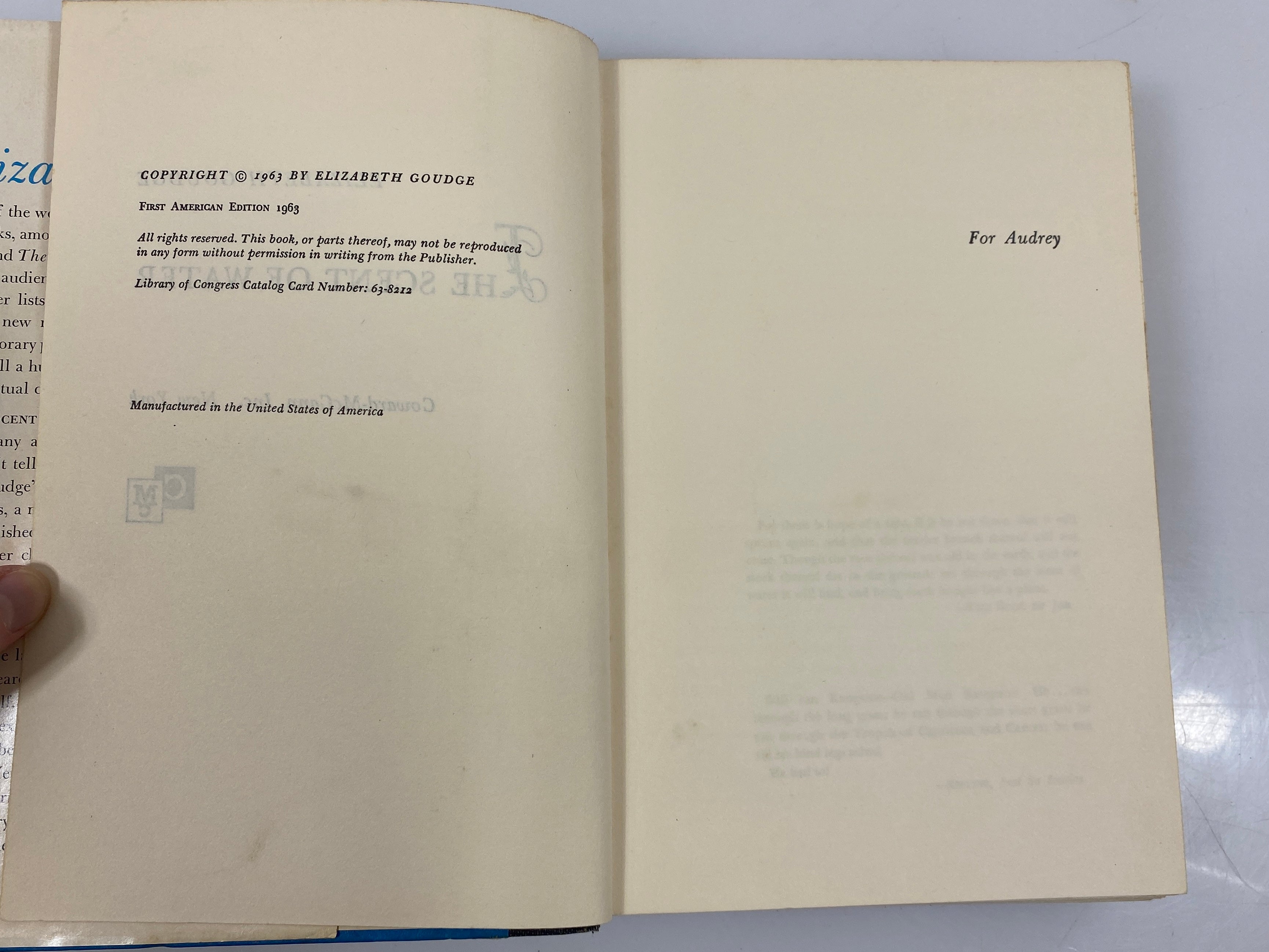 The Scent of Water by Elizabeth Goudge 1963 HCDJ